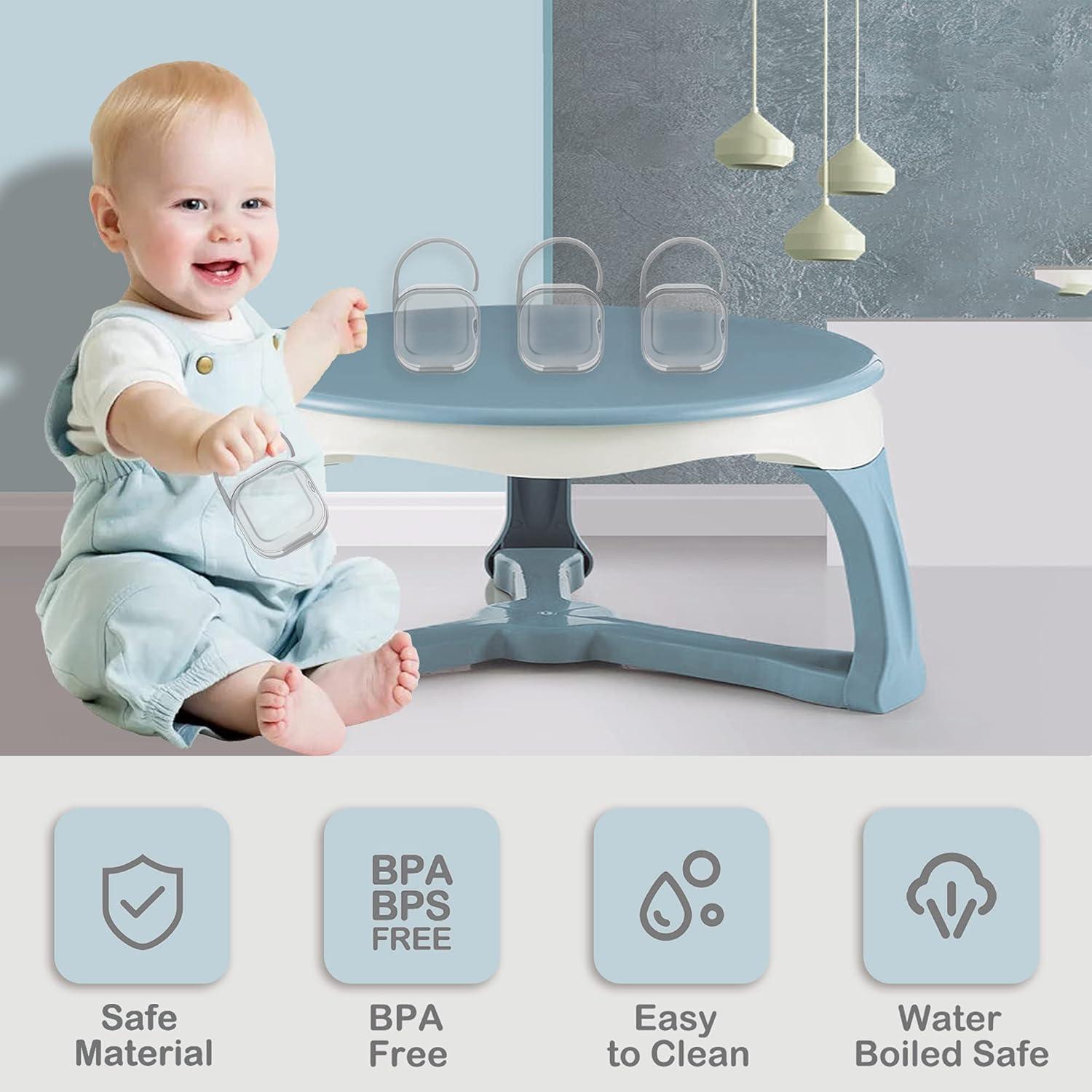 Clip Sujetador de Chupete Binky Azul 2 Piezas Universal