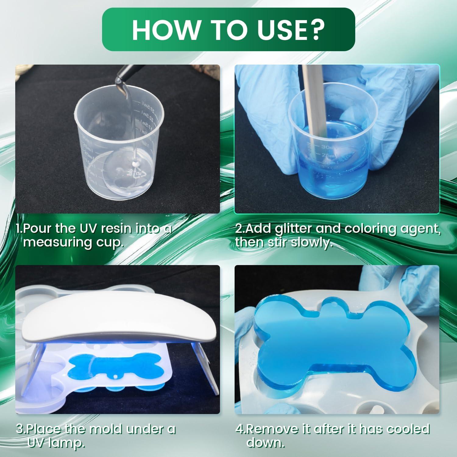 Resina UV Jarezina 250g Cristal Claro, Bajo Olor, Rápido Curado