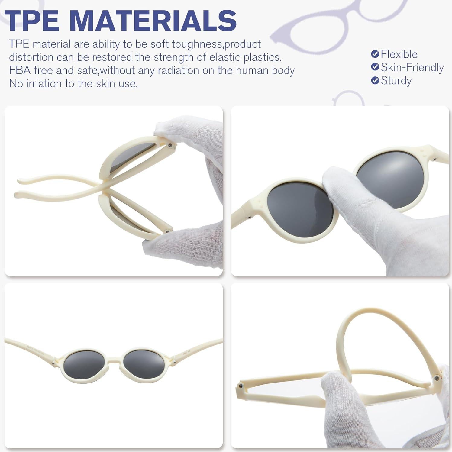 Gafas de sol polarizadas para bebés GLARDEFE UV400 0-24 meses