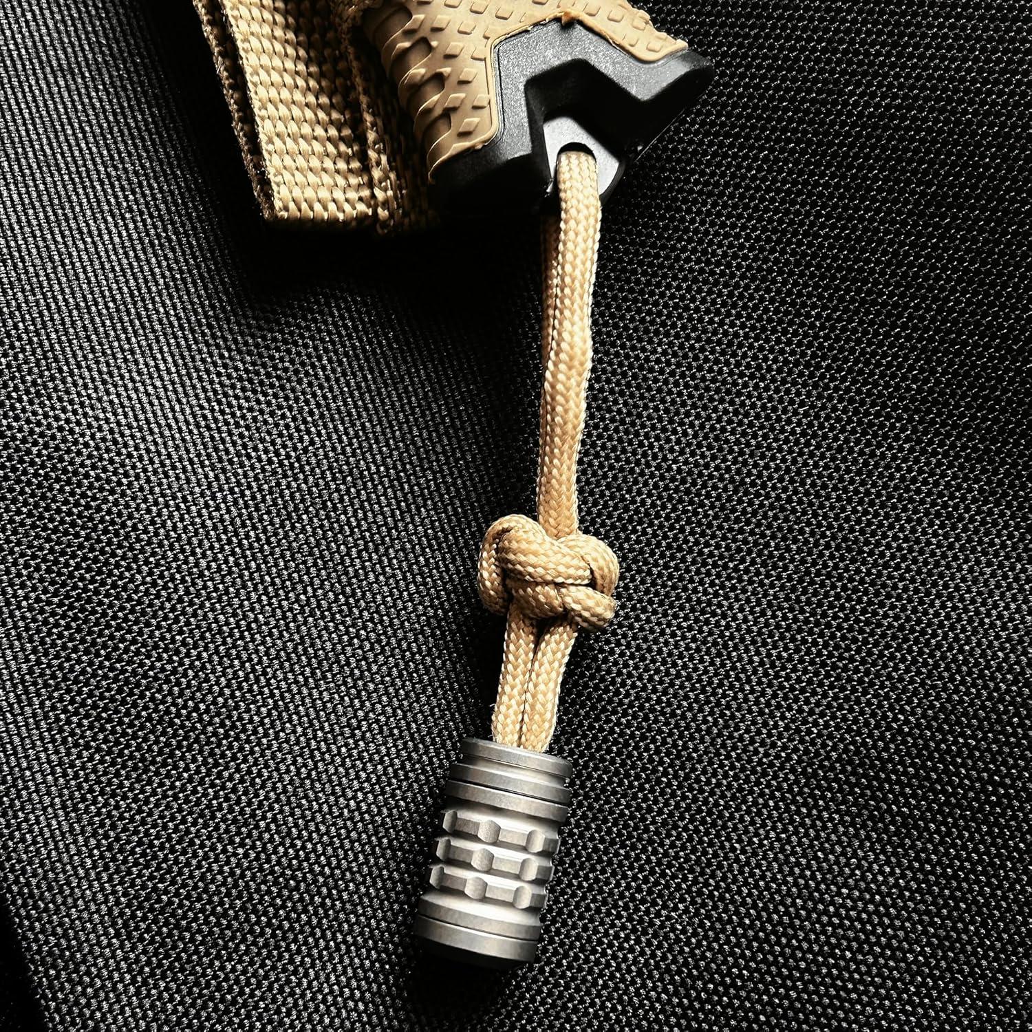 Cuenta de Paracord de Titanio WANERSEN Estilo 1 25mm