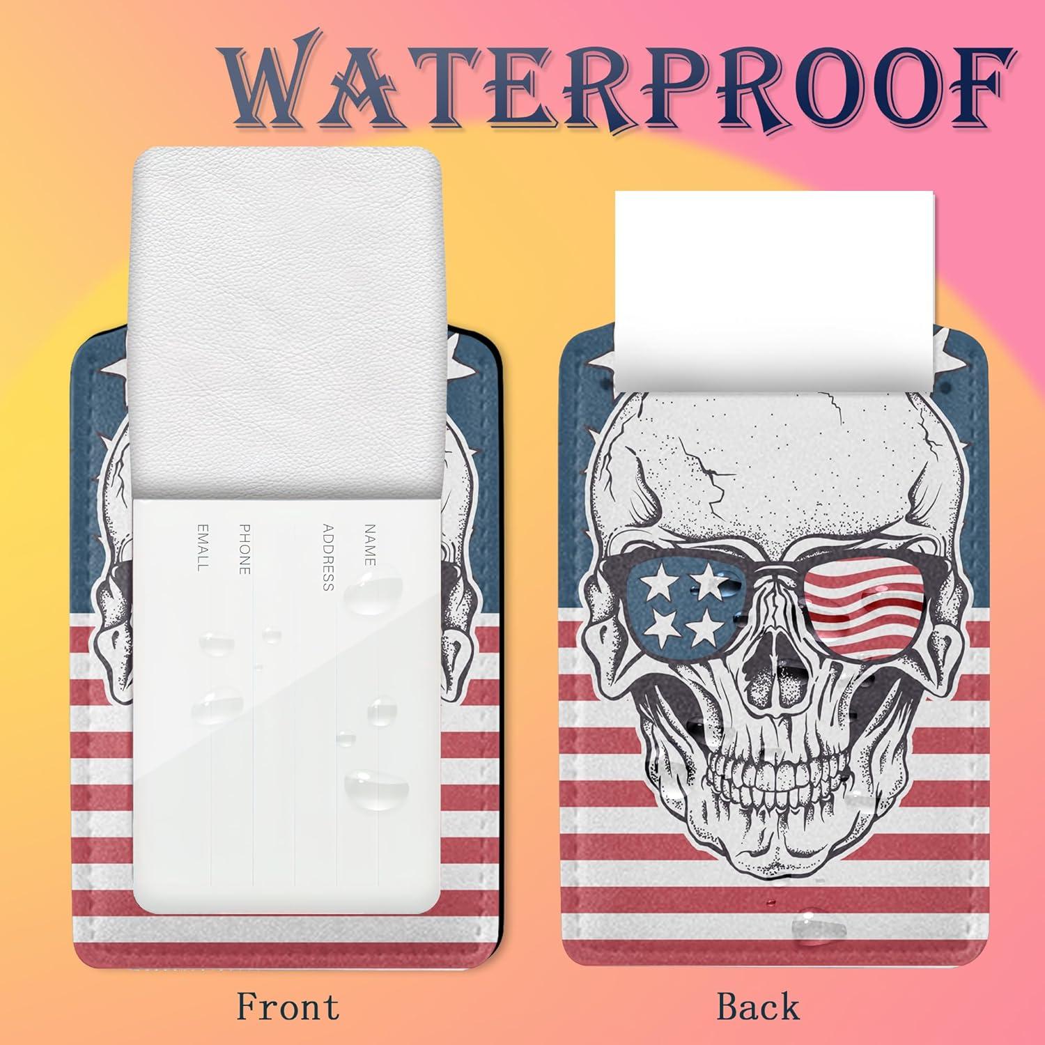 2 Etiquetas de Equipaje Smoaffly Calavera Americana Cuero