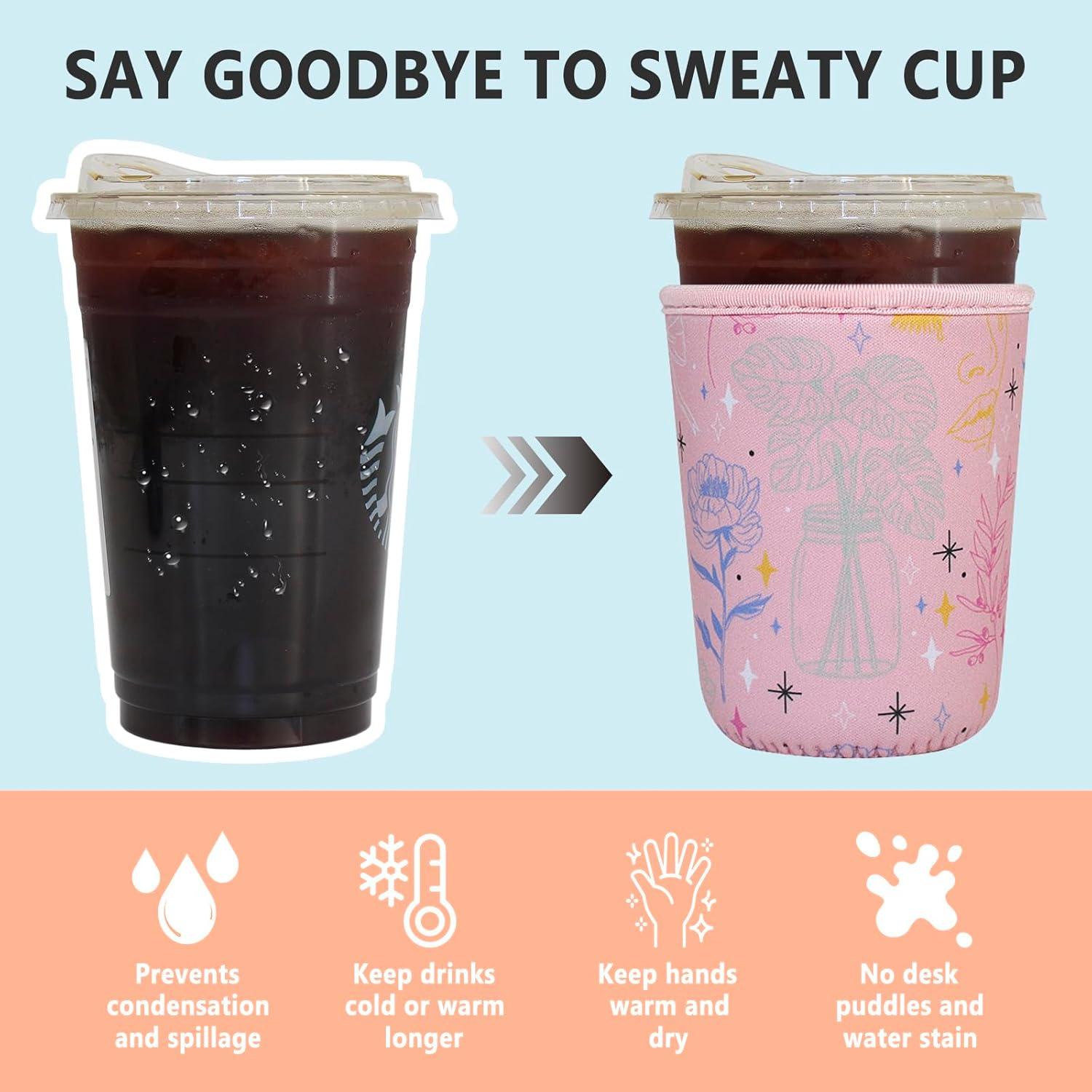 Paquete de 3 Fundas Reutilizables Neopreno Xumbtvs para Bebidas Frías