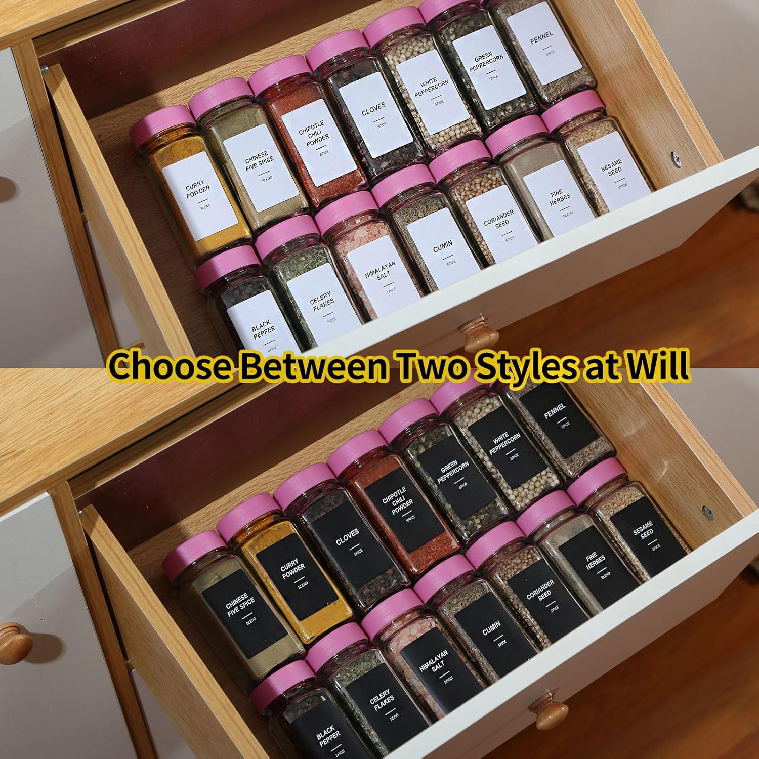 24 Tarros de Especias de Vidrio JARXSUN con Etiquetas y Tapas