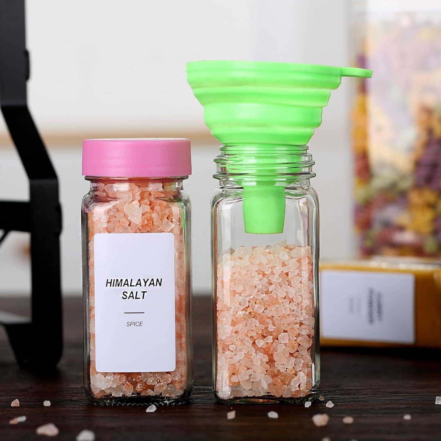 24 Tarros de Especias de Vidrio JARXSUN con Etiquetas y Tapas