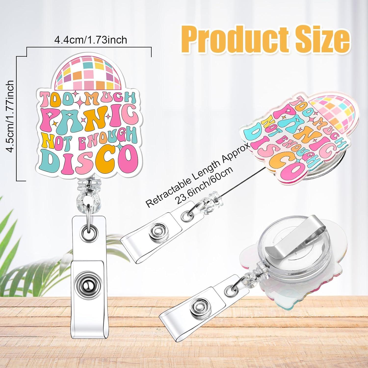 Yunlly 12 Pcs Portabotones Retráctiles Divertidos Acrílico