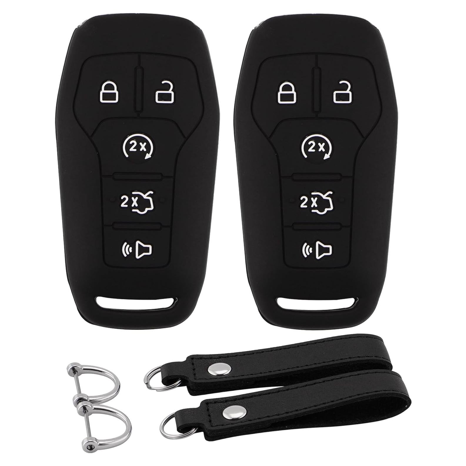 Cubierta de llavero de silicona Koaudb para Ford y Lincoln 5 botones