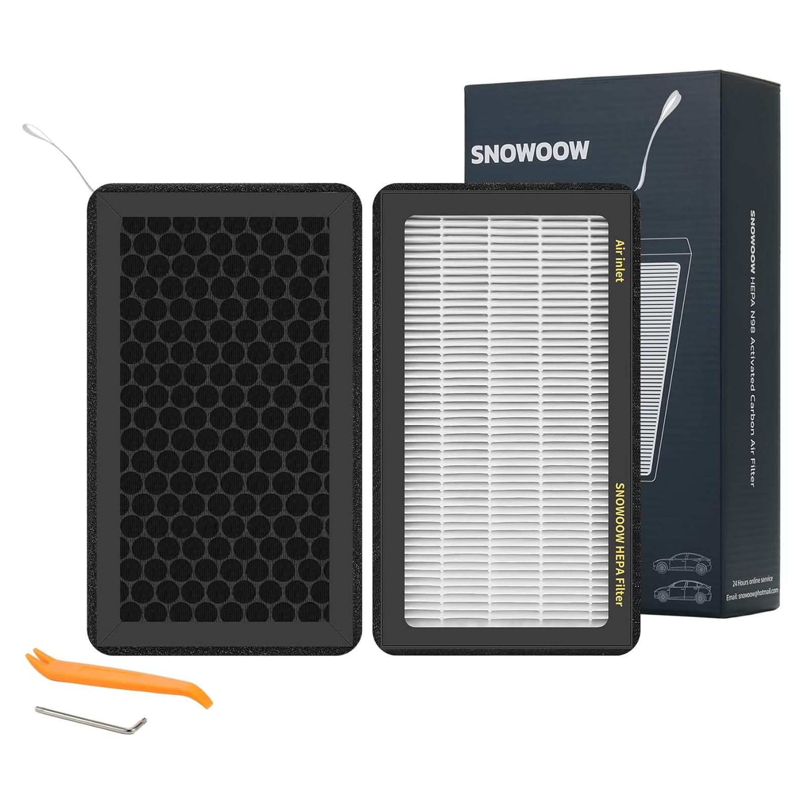 Filtro de Aire HEPA 2 Paquete SNOWOOW para Tesla Model 3 y Y