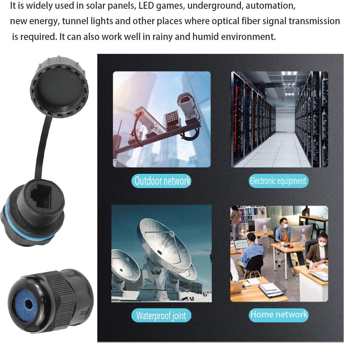 Acoplador RJ45 Impermeable PENGLIN 2PCS Cat6 Hembra a Hembra