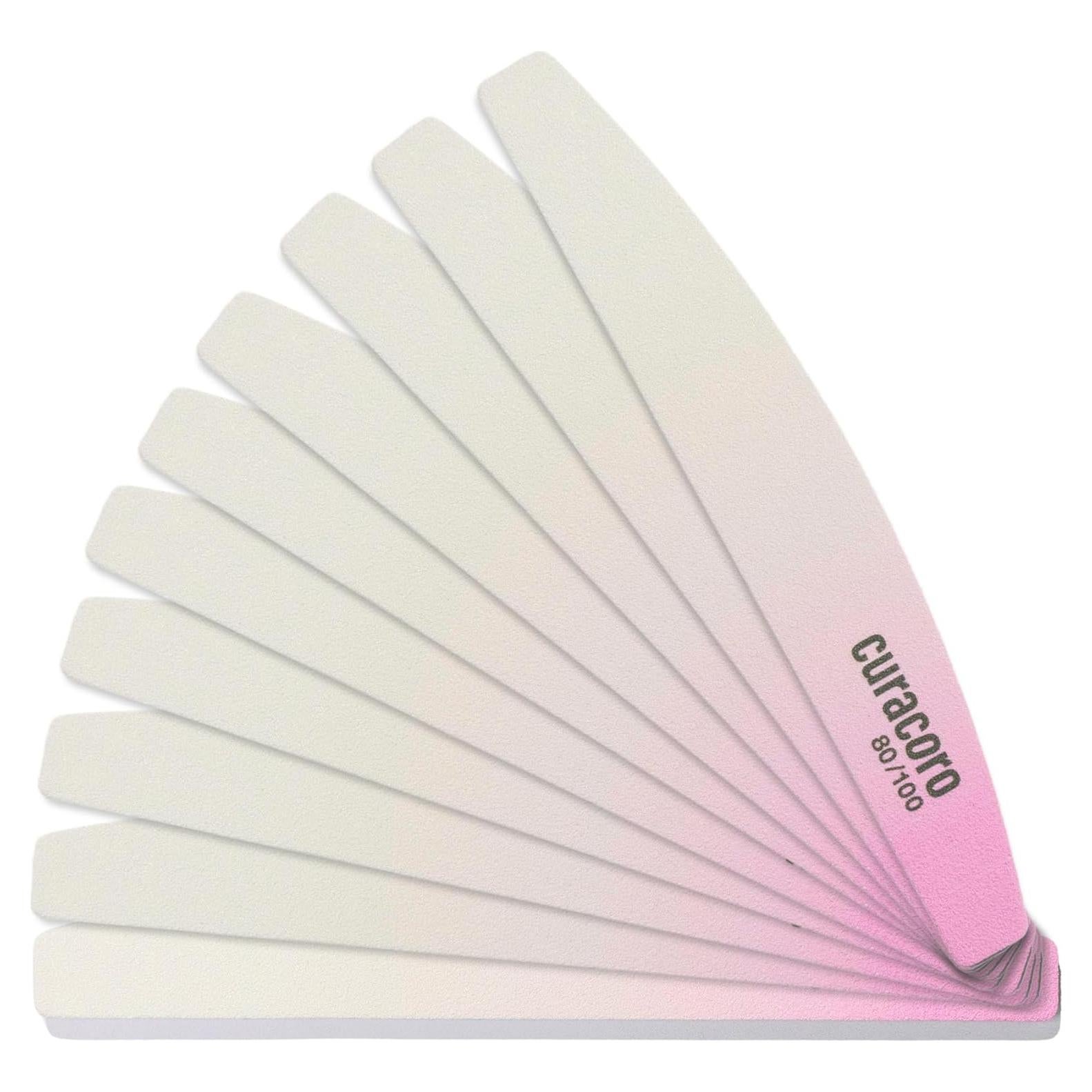 Limas de Uñas Curacoro 10 PCS Doble Cara 80/100 Grano