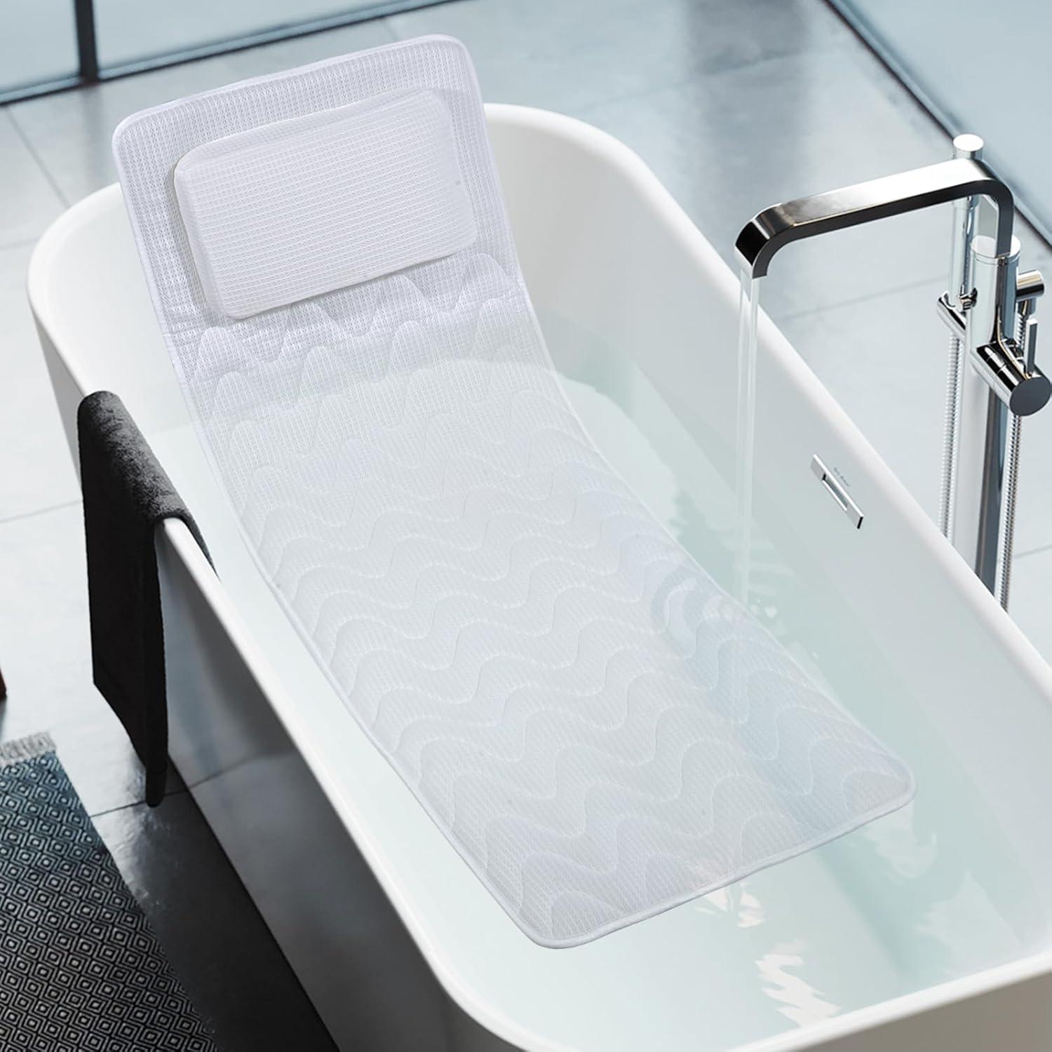 Almohada de Baño Completo YIGO MASTER Blanca con Soporte
