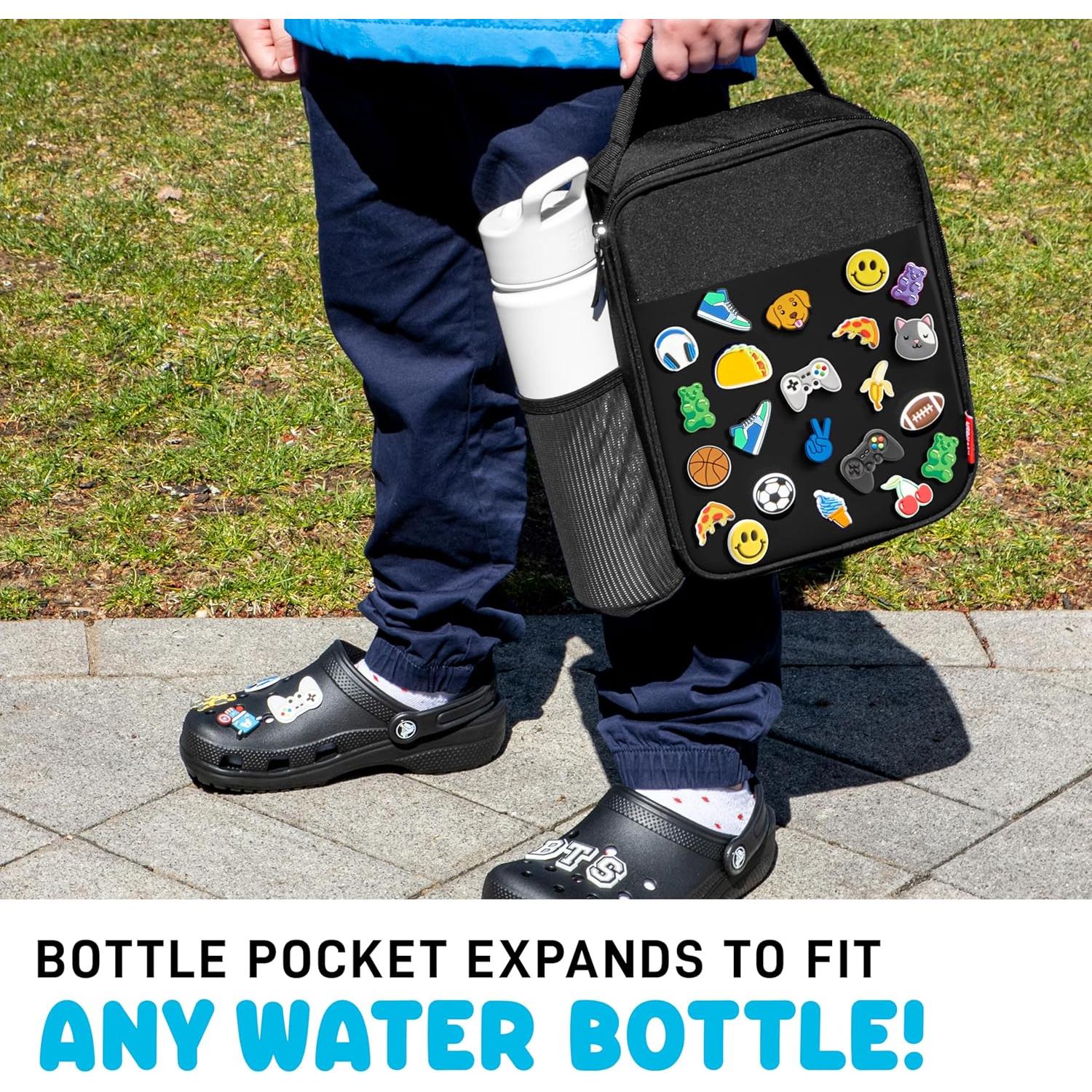 Caja de Almuerzo Fit & Fresh Negra para Niños, Aislada y Personalizable