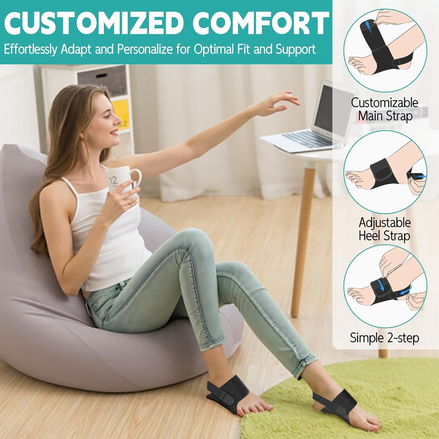 Soporte Arco Fasciitis Plantar DERJLY Ajustable con Gel