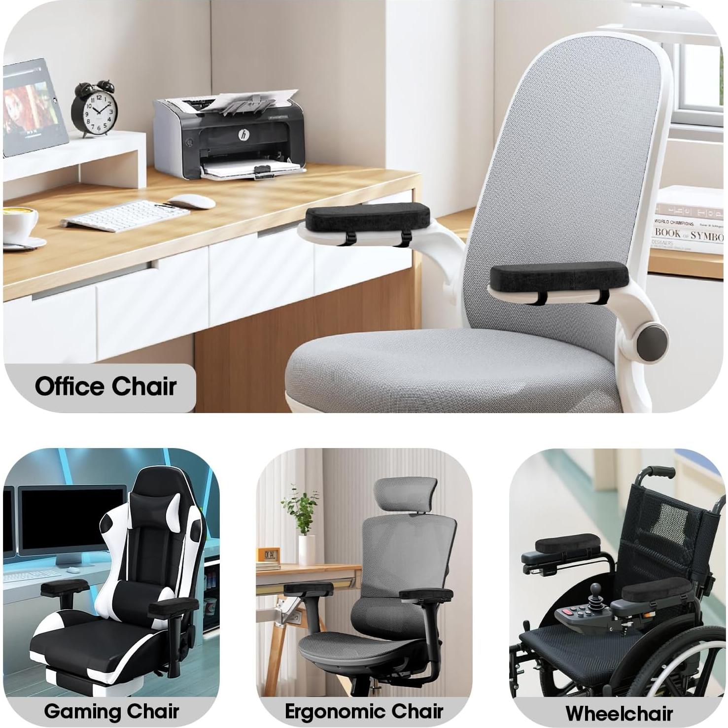 Almohadillas de Reposabrazos ZNCMRR con Espuma Viscoelástica - 2 Piezas