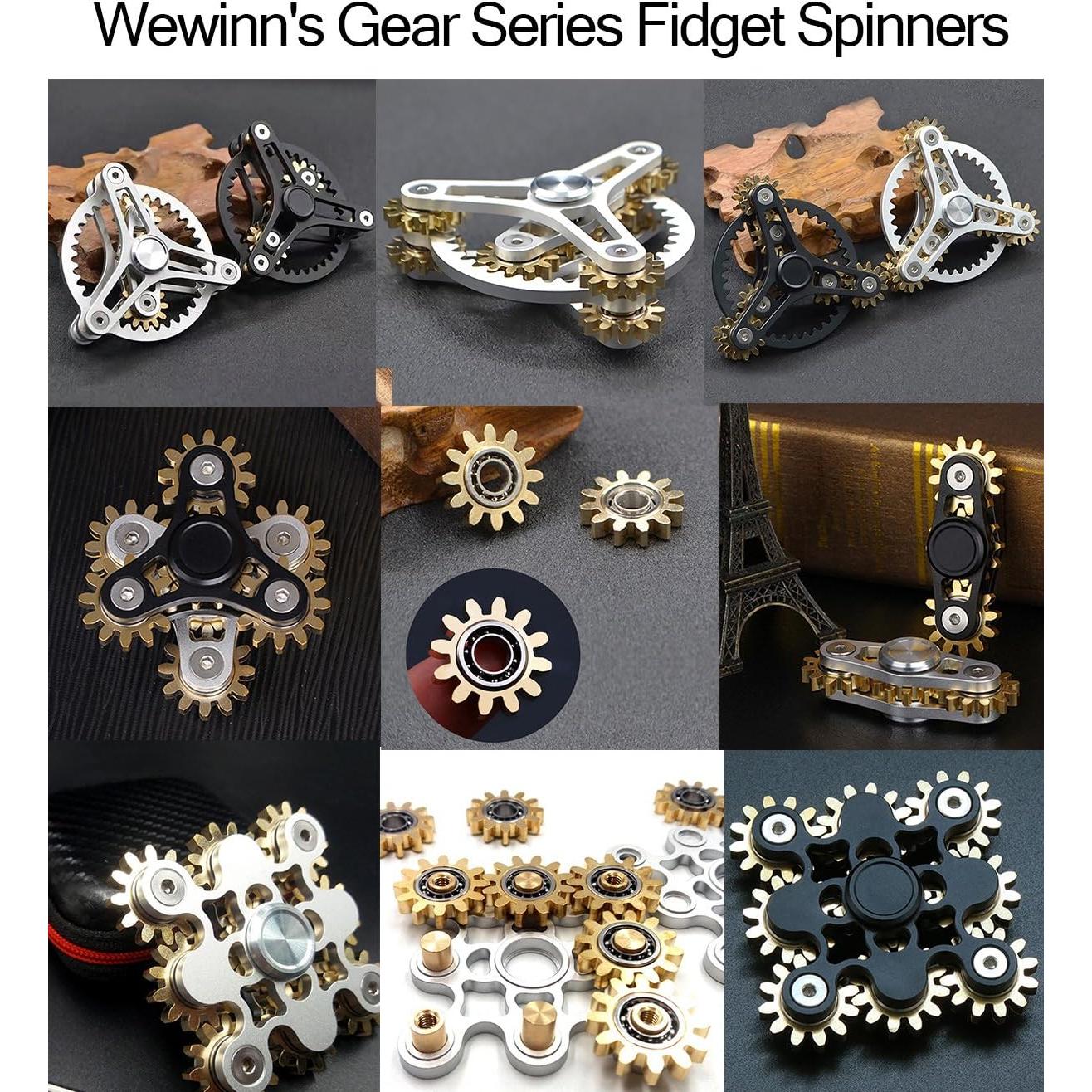 Spinner de Fidget Wewinn 13 Rodamientos Negro Engranajes