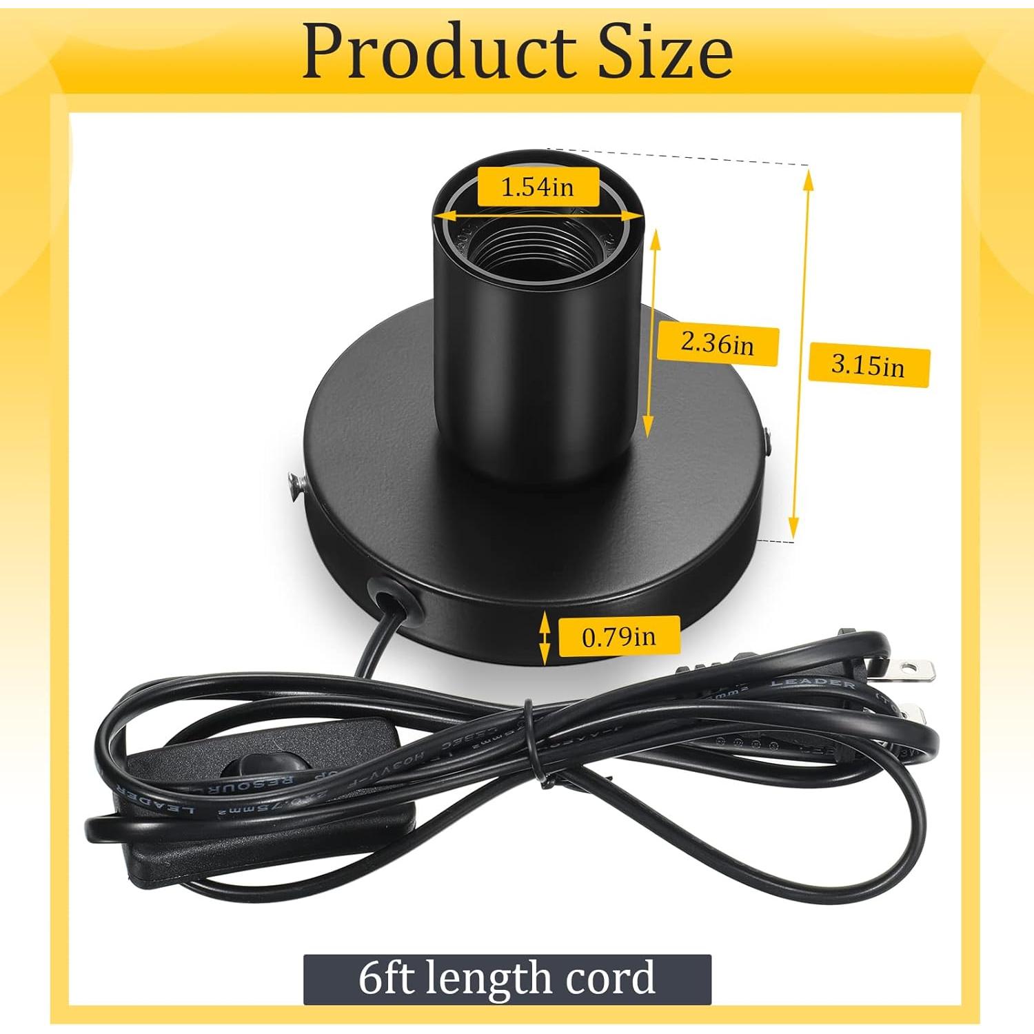 Base de Lámpara de Escritorio Tuanse E26 E27 Metal Pulido 1.83m