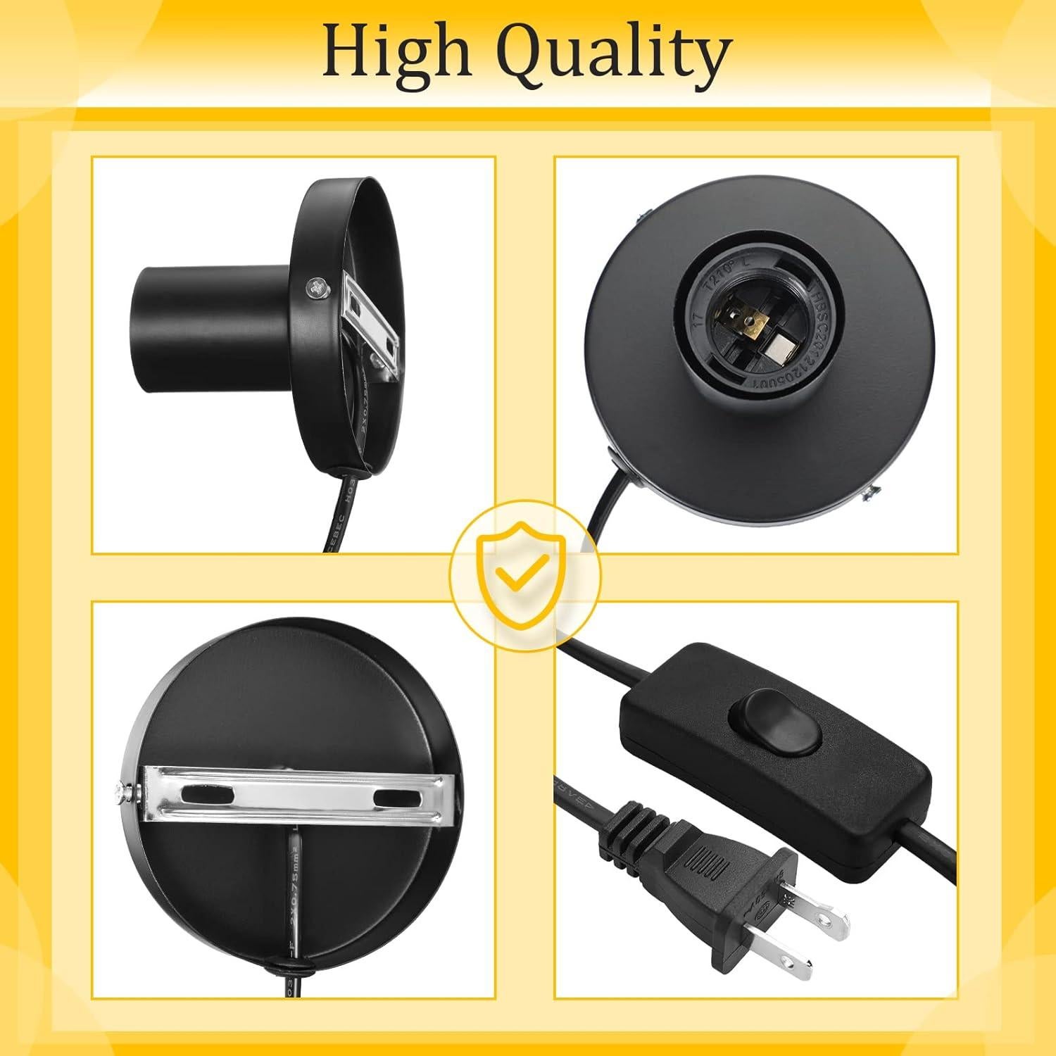 Base de Lámpara de Escritorio Tuanse E26 E27 Metal Pulido 1.83m