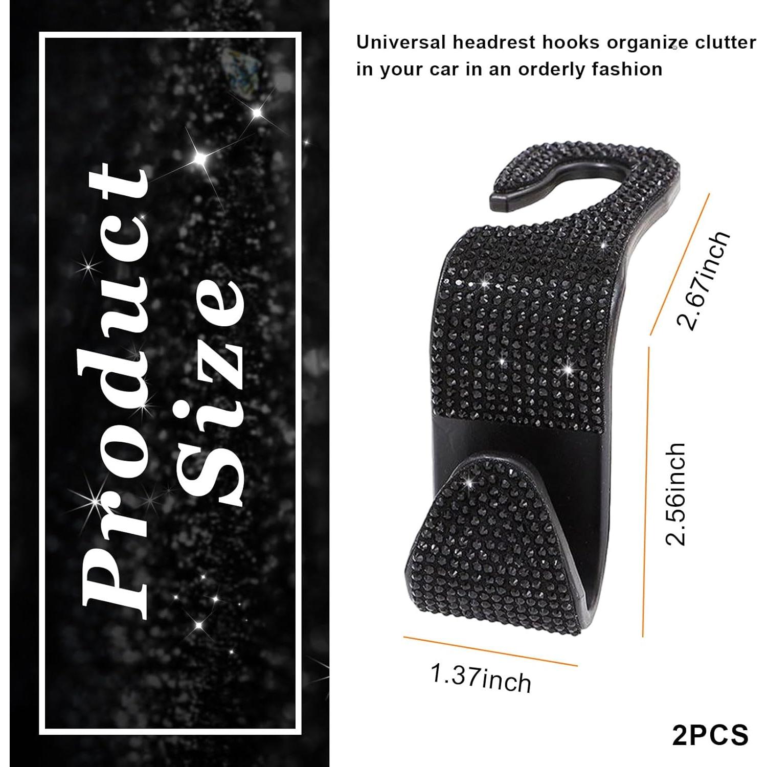 Ganchos de Reposacabezas Ziciner 2 PCS Brillantes para Coche