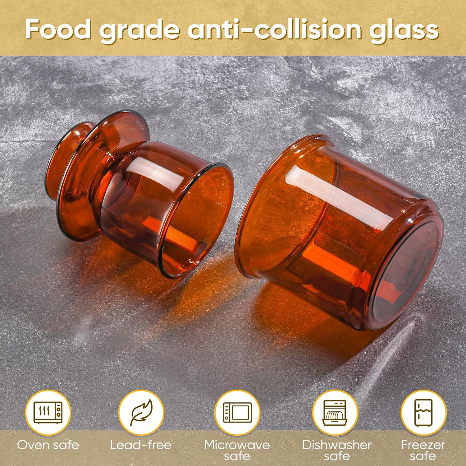 Crock de Mantequilla Hekeieon de Cristal Ámbar 211g