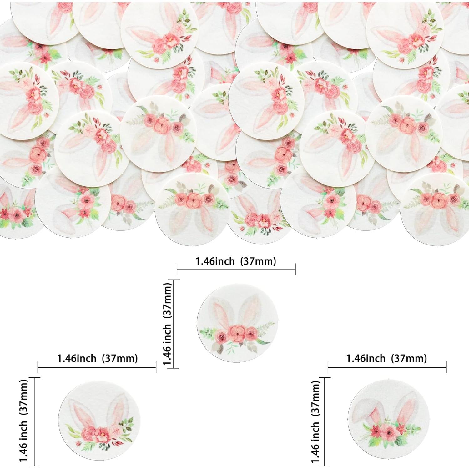 Adornos Comestibles de Conejo de Pascua Gyufise 48Pcs