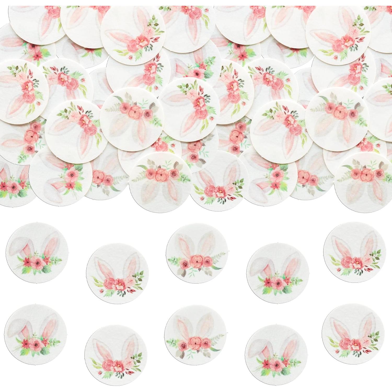 Adornos Comestibles de Conejo de Pascua Gyufise 48Pcs