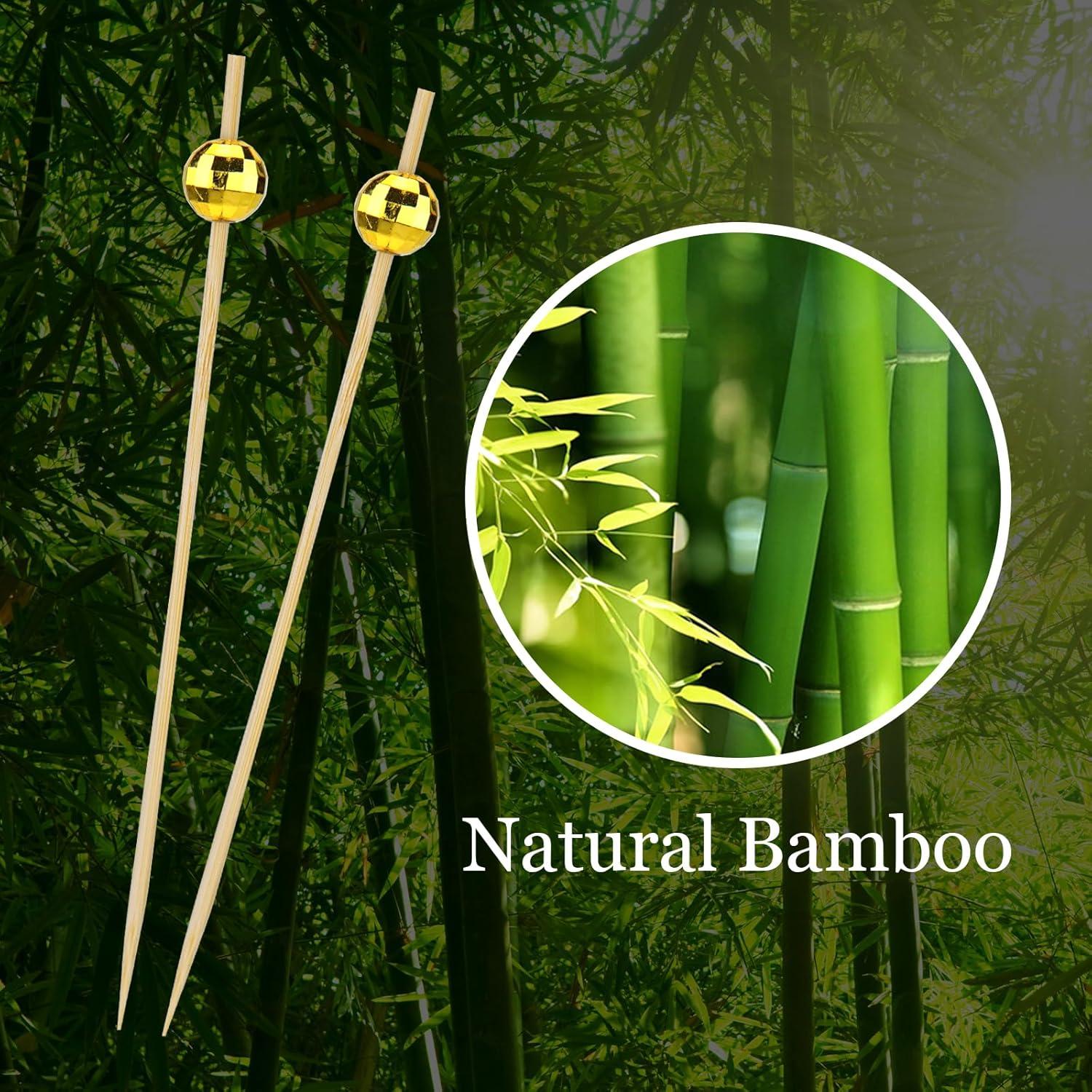 Palillos de Cóctel Dorados Chengrui 11.94 cm - 100 Pcs