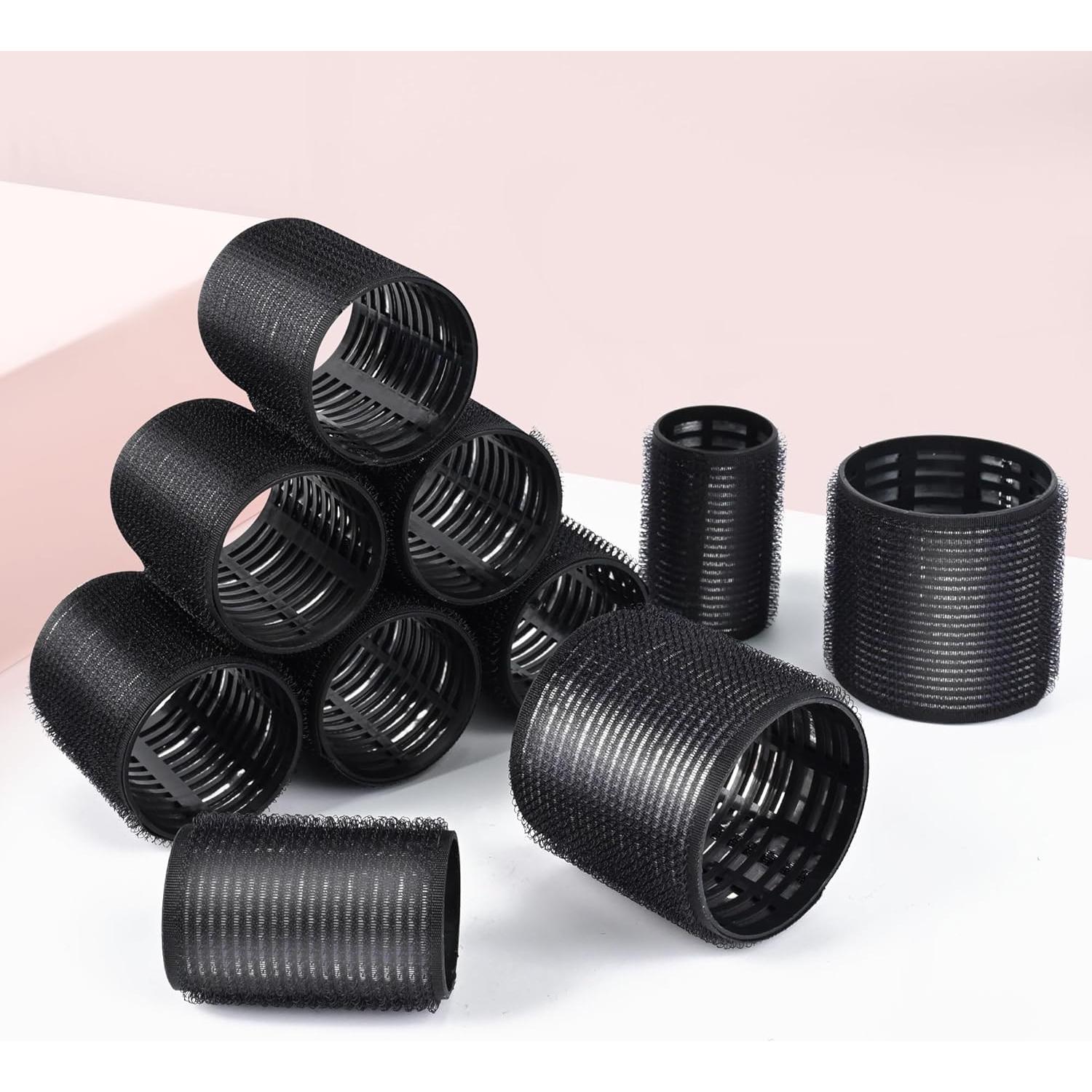 Juego de 26 Rulos Térmicos Cerámica XN con Clips Acero Negro