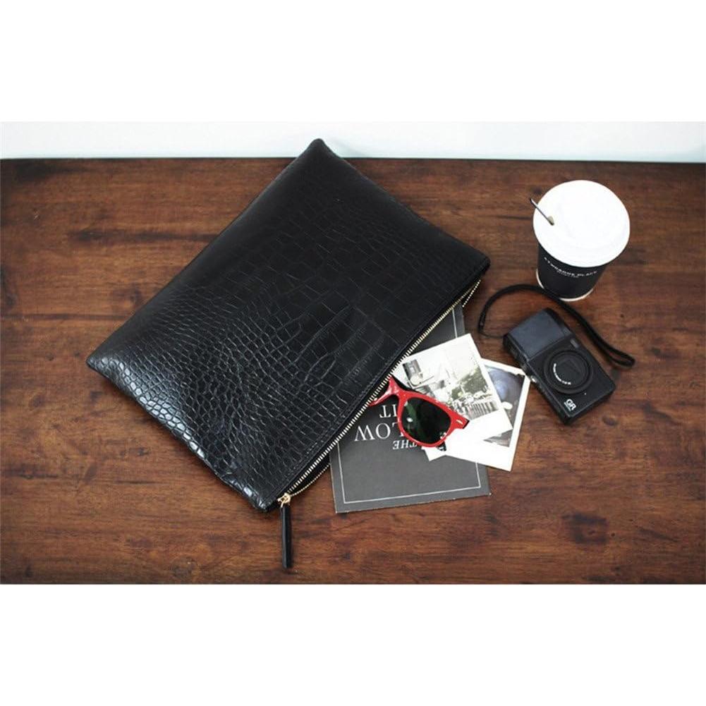 Bolso de mano mujer piel sintética negro 30x20cm BB341