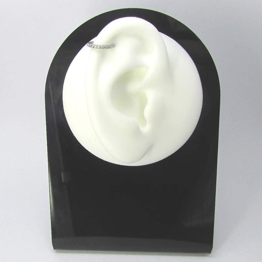 Aro Concha Orbital Acero 316L 16G 10mm con Cristal Circonio