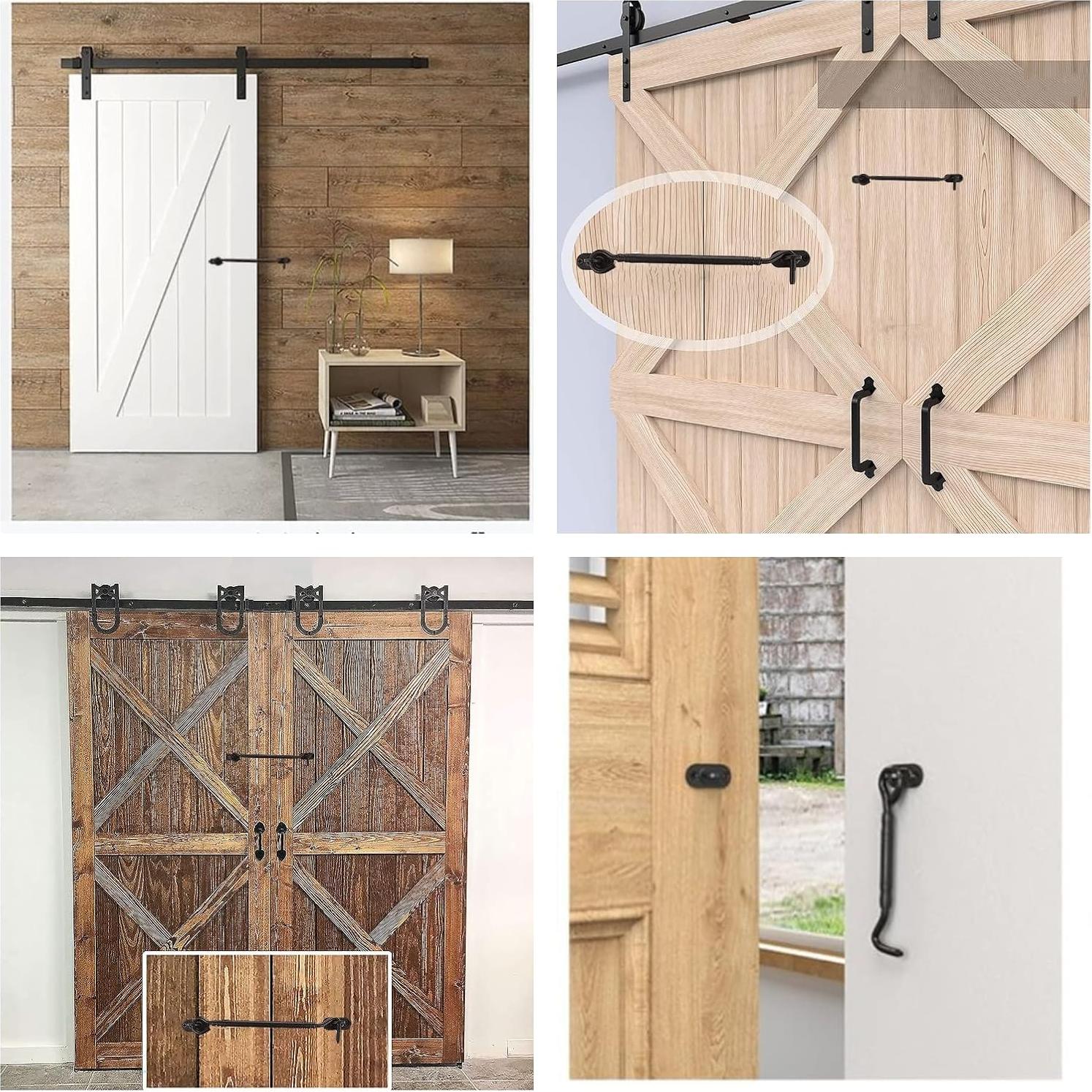 Gancho y Pestillo de Ojo FIREFLYWEB 20 cm Acero Inoxidable Negro