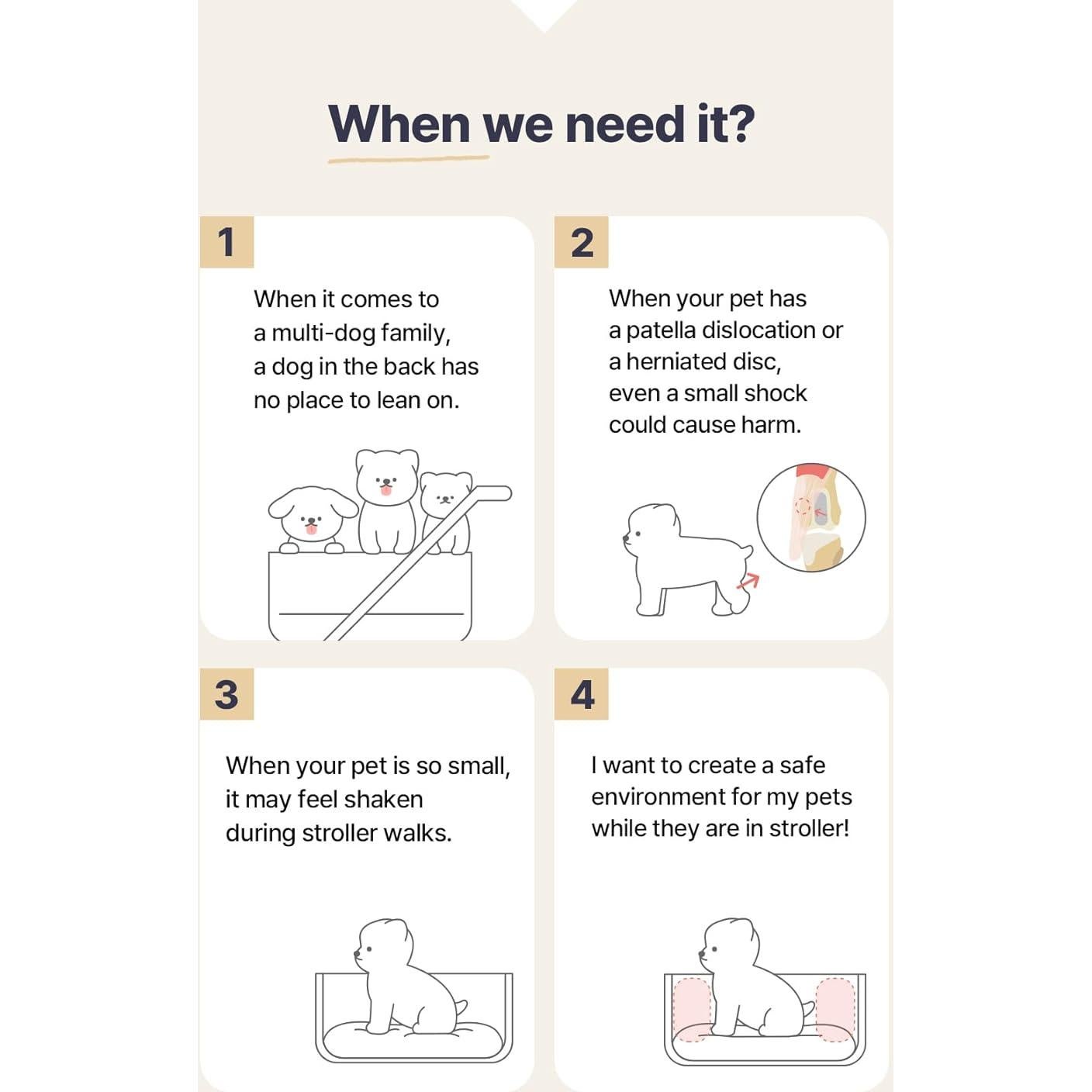 Cojín de Espalda para Carro de Mascotas Harryspet Rosa Coral