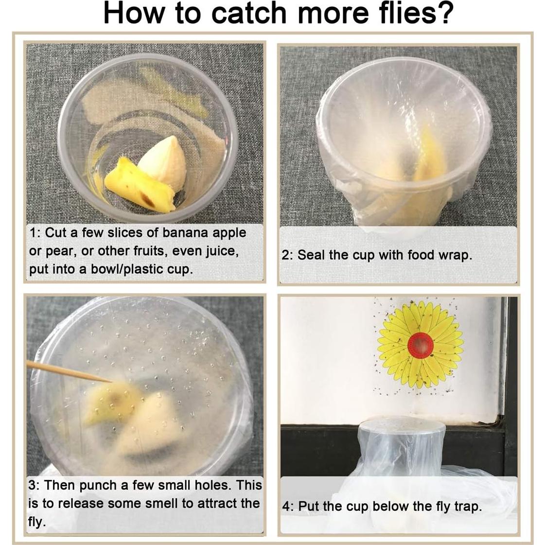 Paquete de 16 trampas adhesivas para moscas Ai W - Girasol