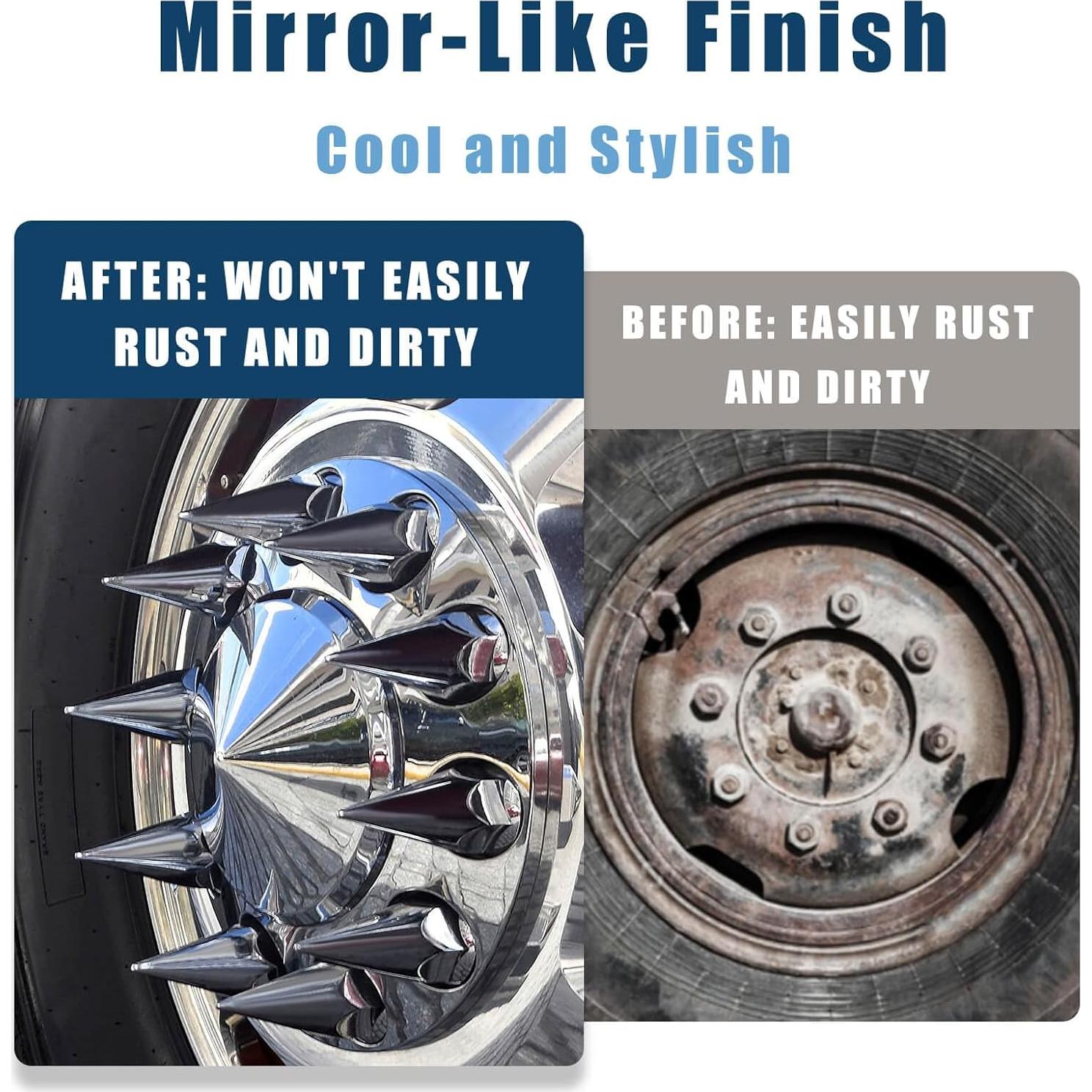 Cubiertas de Rueda de Eje Wehymne 22.5" Cromo para Camiones Semi