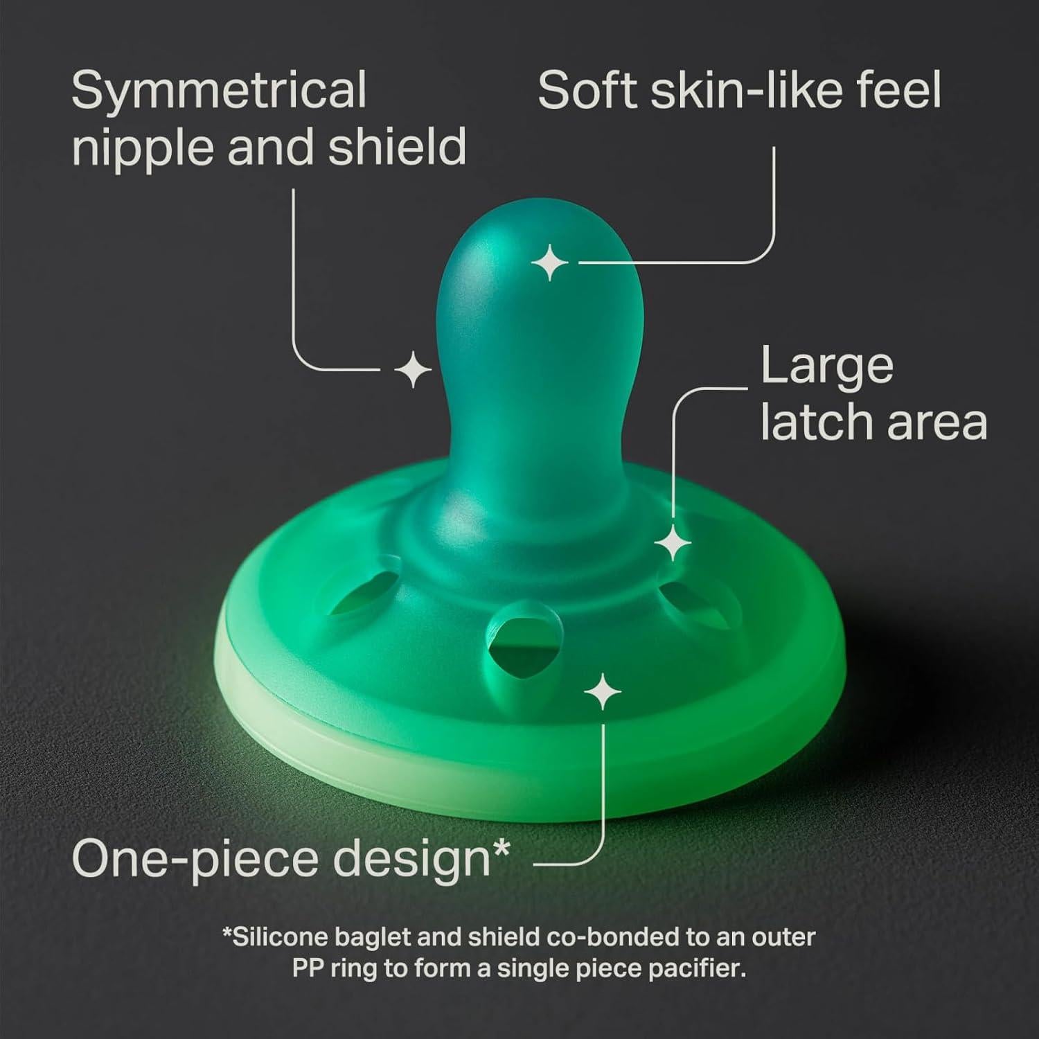 Chupete Nocturno Tommee Tippee 0-6 Meses Brilla en la Oscuridad