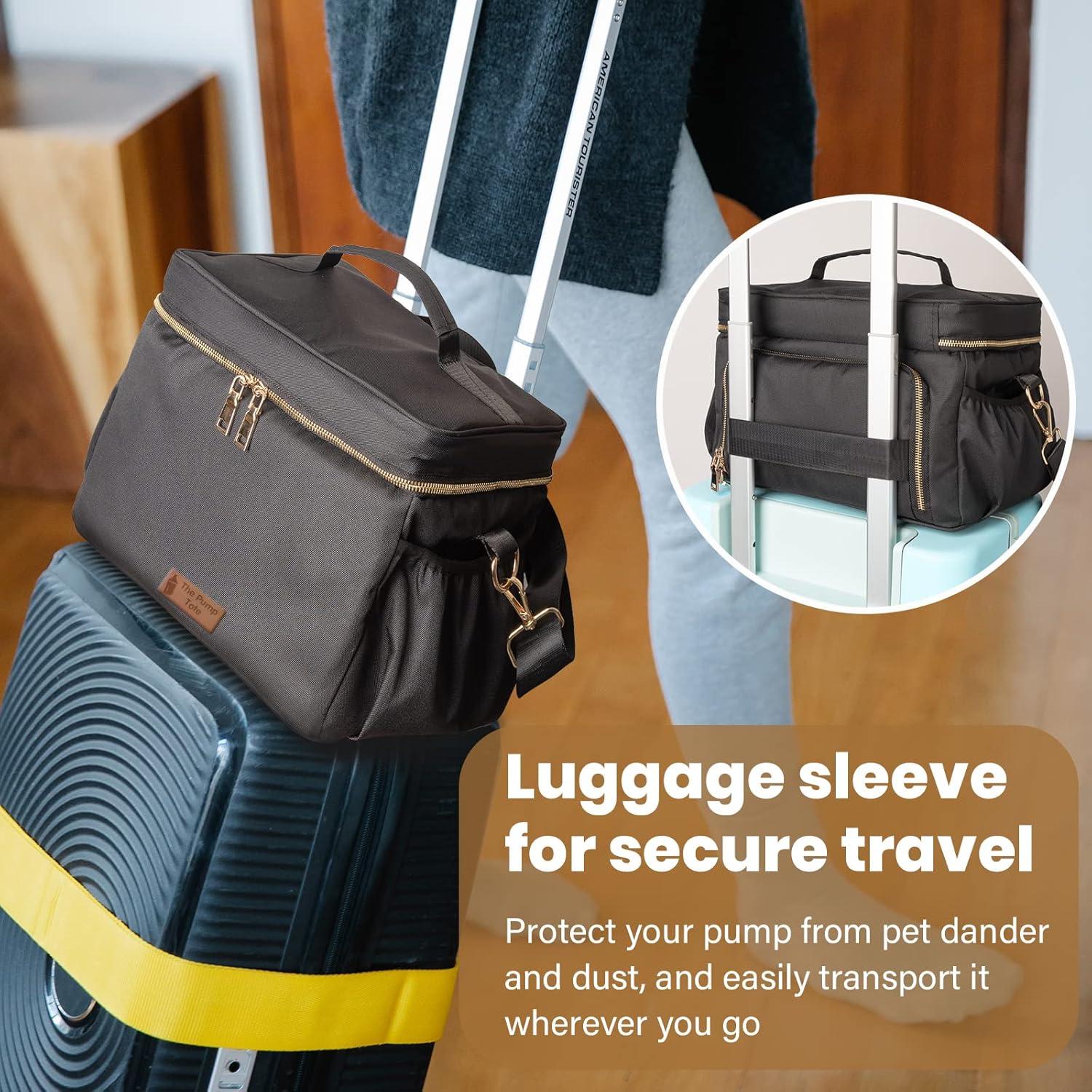 Bolsa de Transporte para Extractor de Leche EliteMom - Negro, Aislante y Funcional