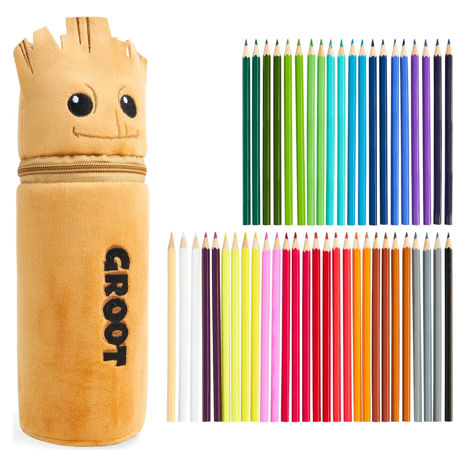 Juego de Lápices de Colores Marvel Spiderman 48 Pcs Estuche