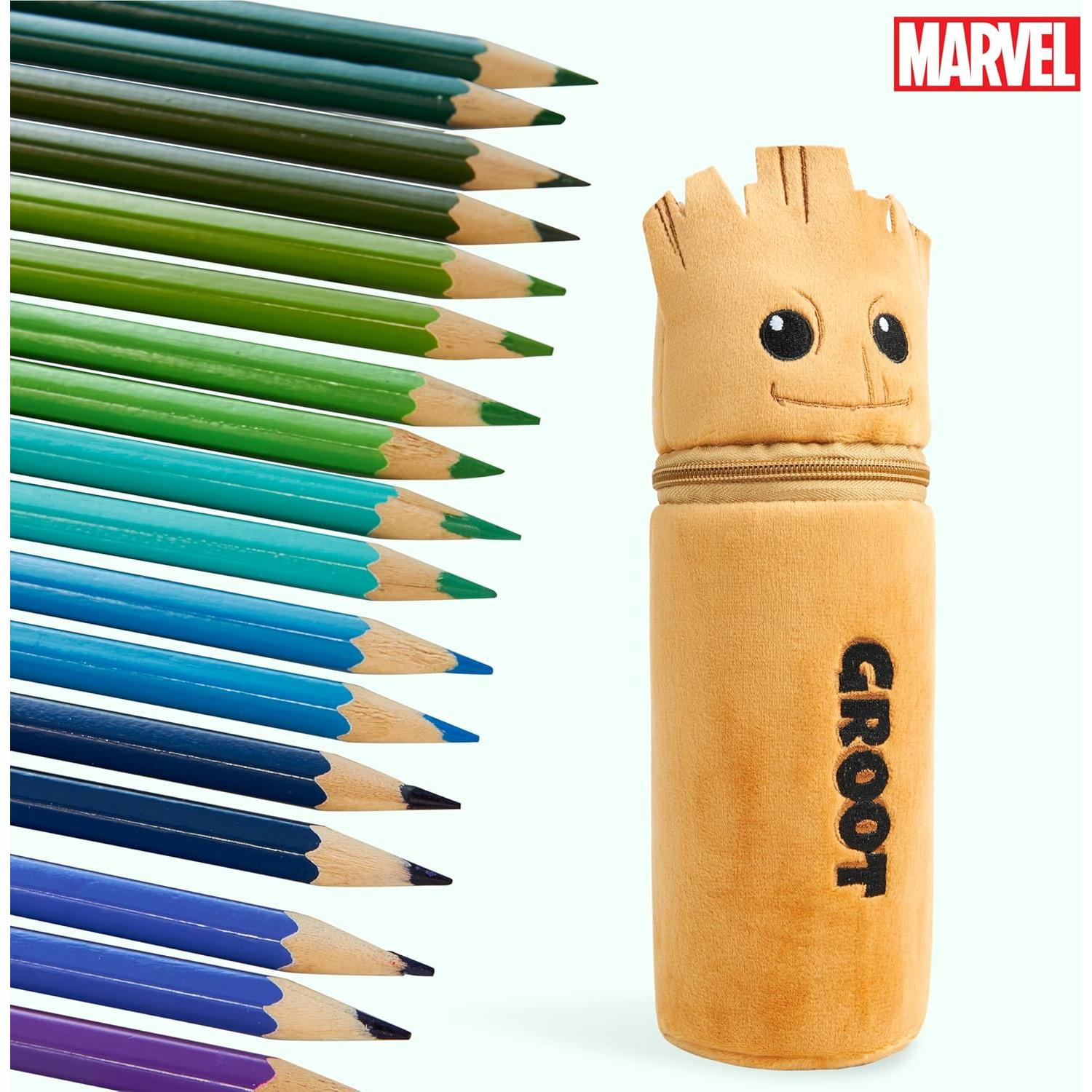 Juego de Lápices de Colores Marvel Spiderman 48 Pcs Estuche