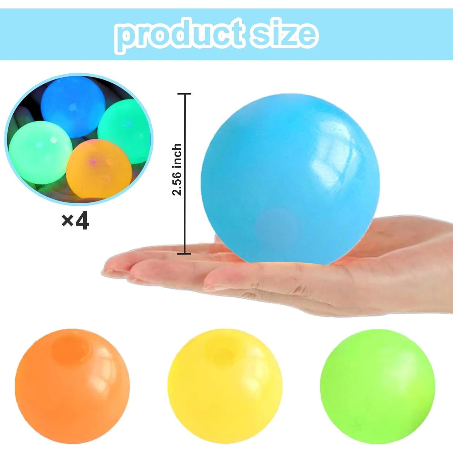 Pelotas Luminiscentes DLAIUSMALL Antiestrés 4 Pcs
