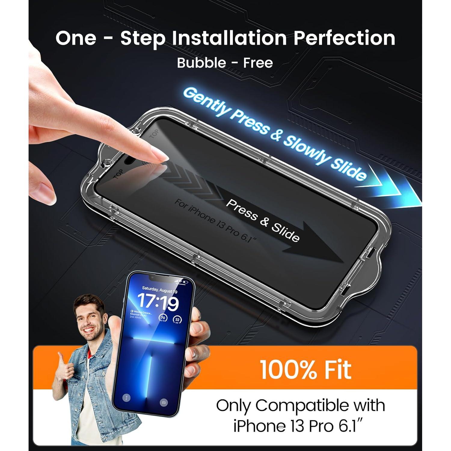 Protector de Pantalla EZ-GLAZ para iPhone 13 Pro 6.1" HD Claro