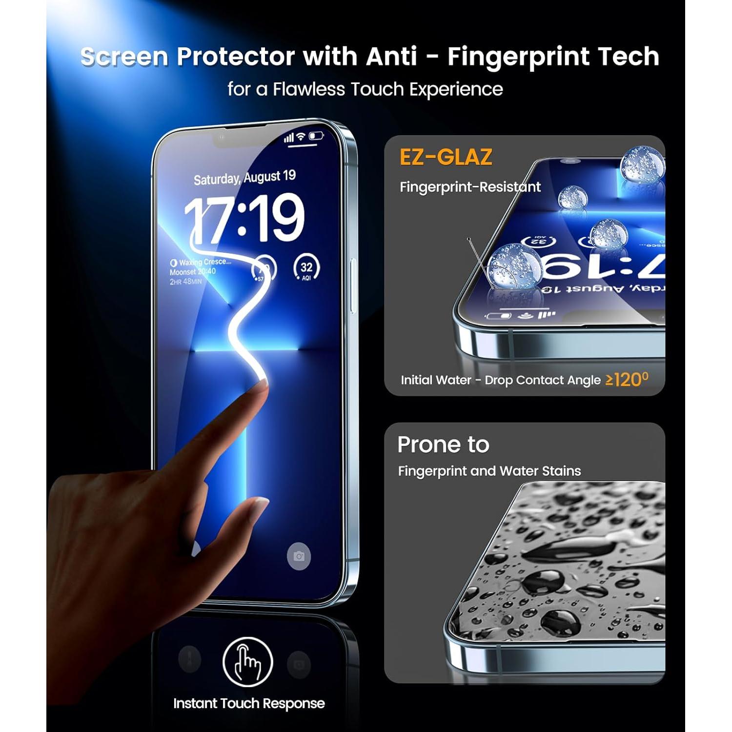 Protector de Pantalla EZ-GLAZ para iPhone 13 Pro 6.1" HD Claro