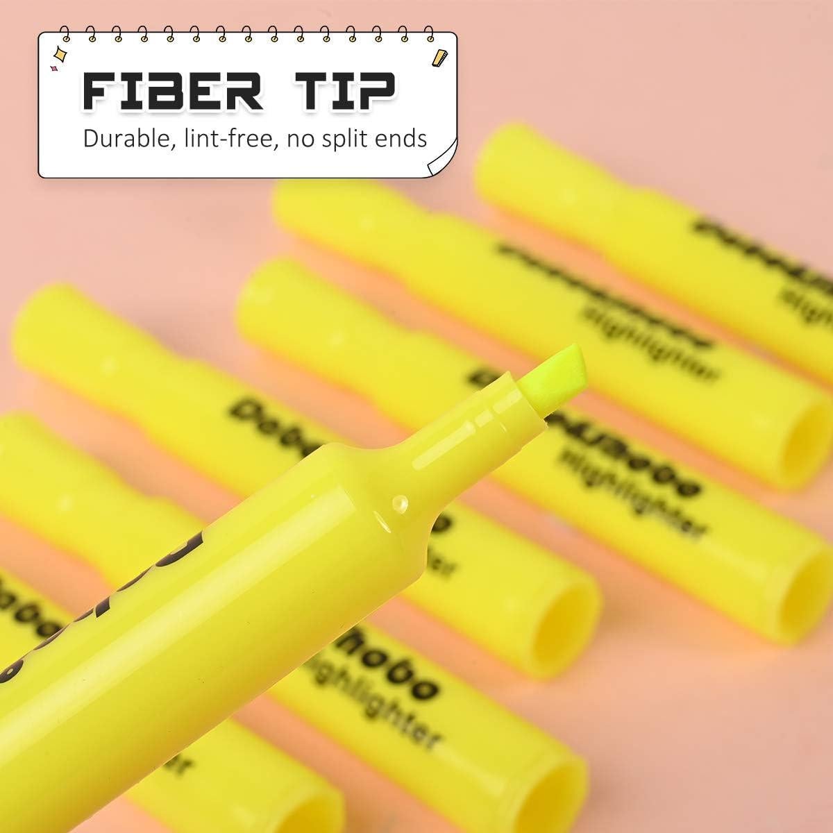 Resaltador Amarillo Dabo&Shobo, Paquete de 24, Punta Cincel