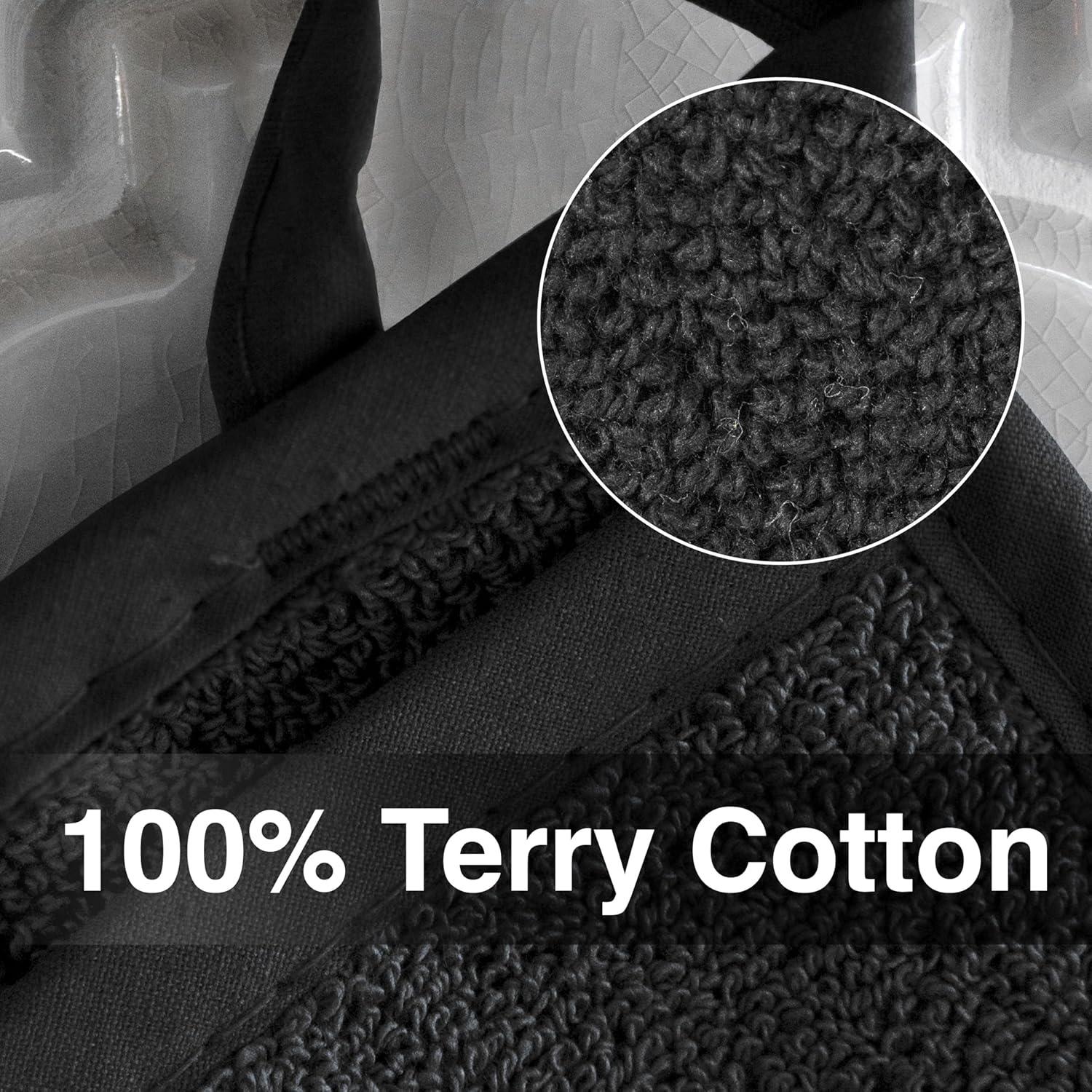 Mitones de Cocina RITZ 100% Algodón Negro 2 Piezas