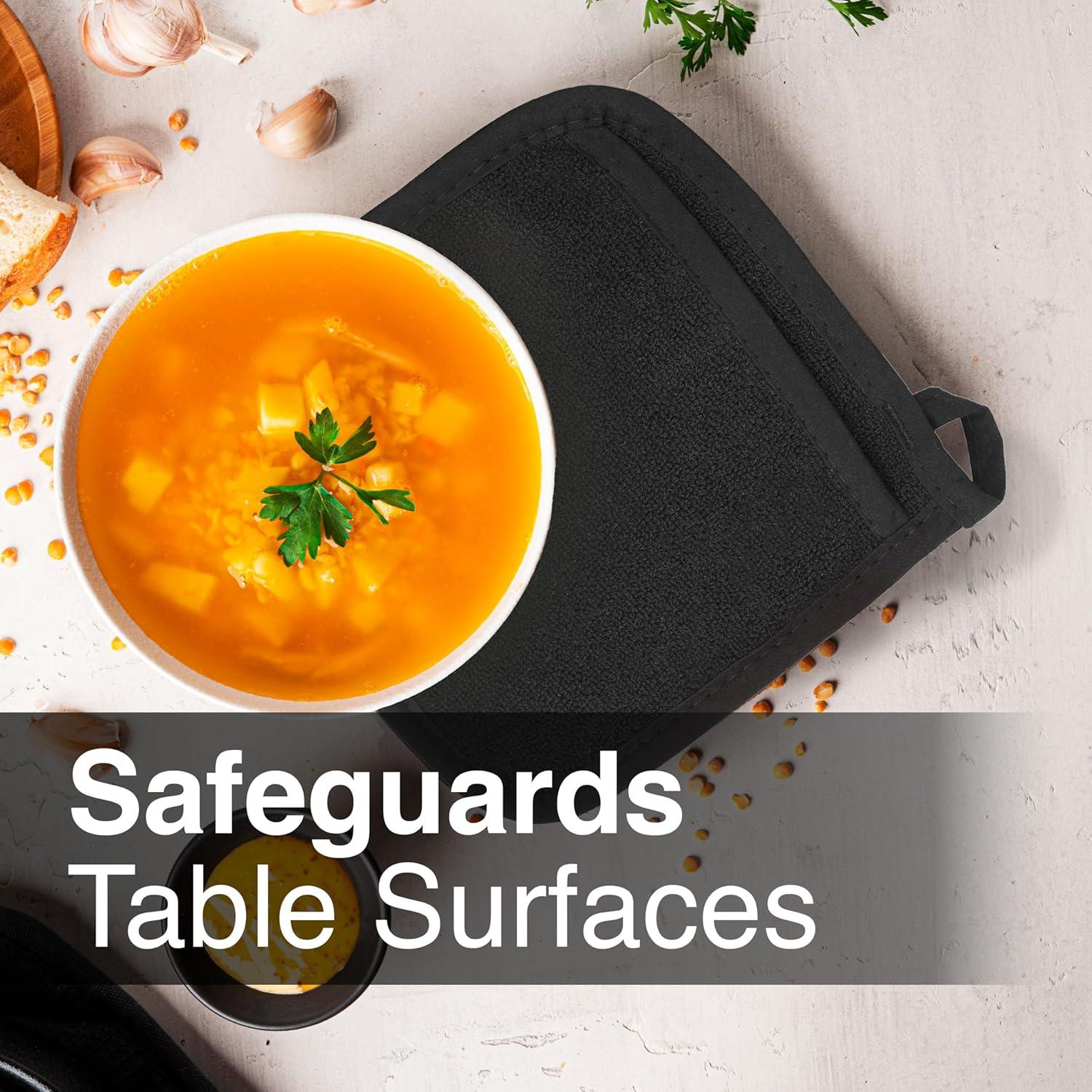 Mitones de Cocina RITZ 100% Algodón Negro 2 Piezas