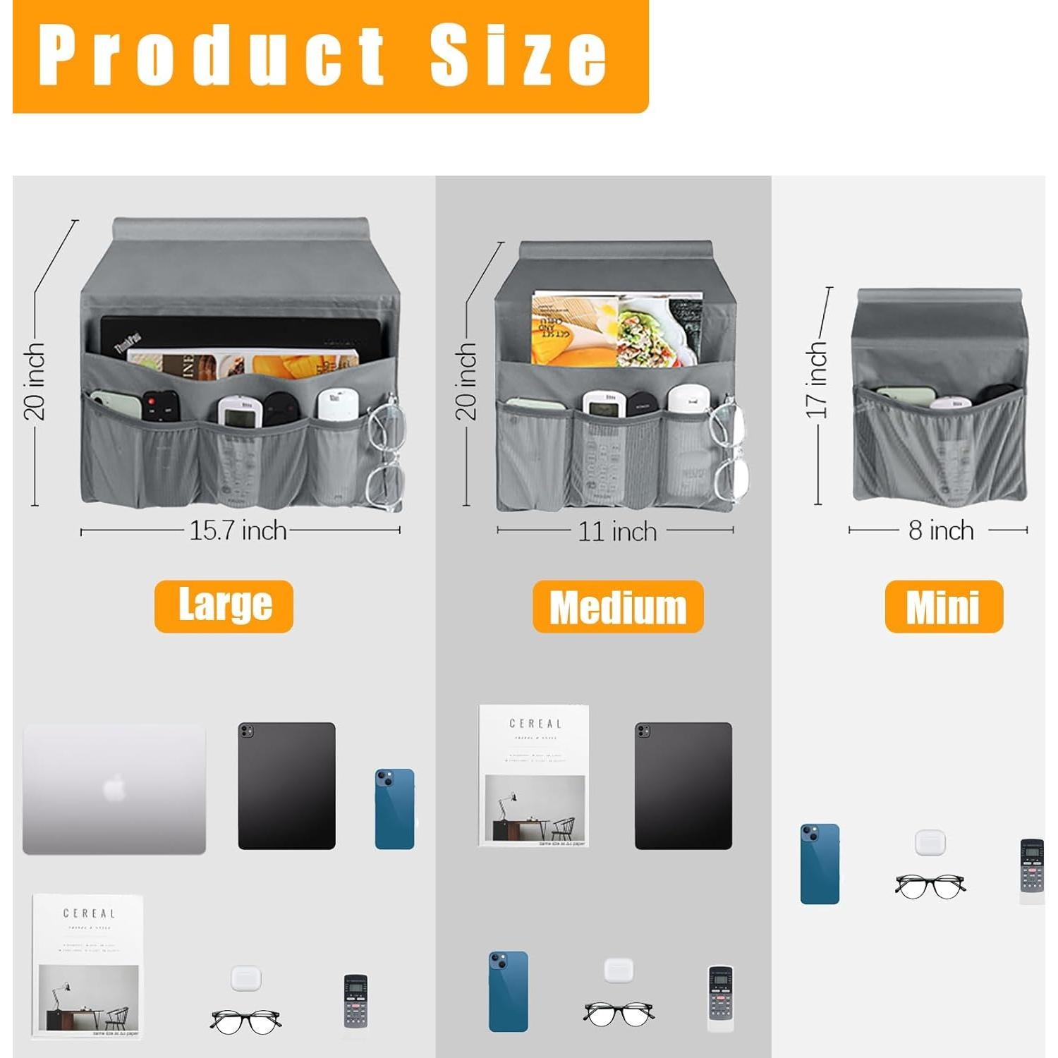 Caddy de Almacenamiento de Noche WOMACO Mediano Gris Organizador