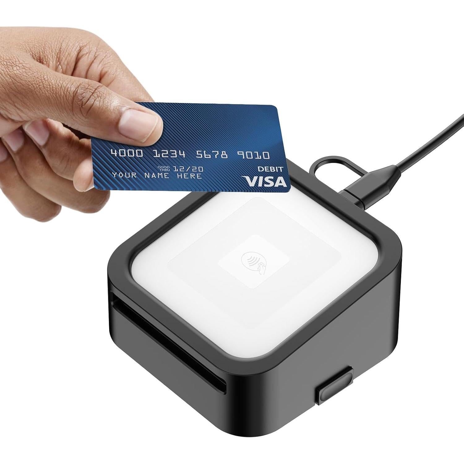 Base para Square Reader 1ra y 2da ROUNKIN, Negro, Compacta