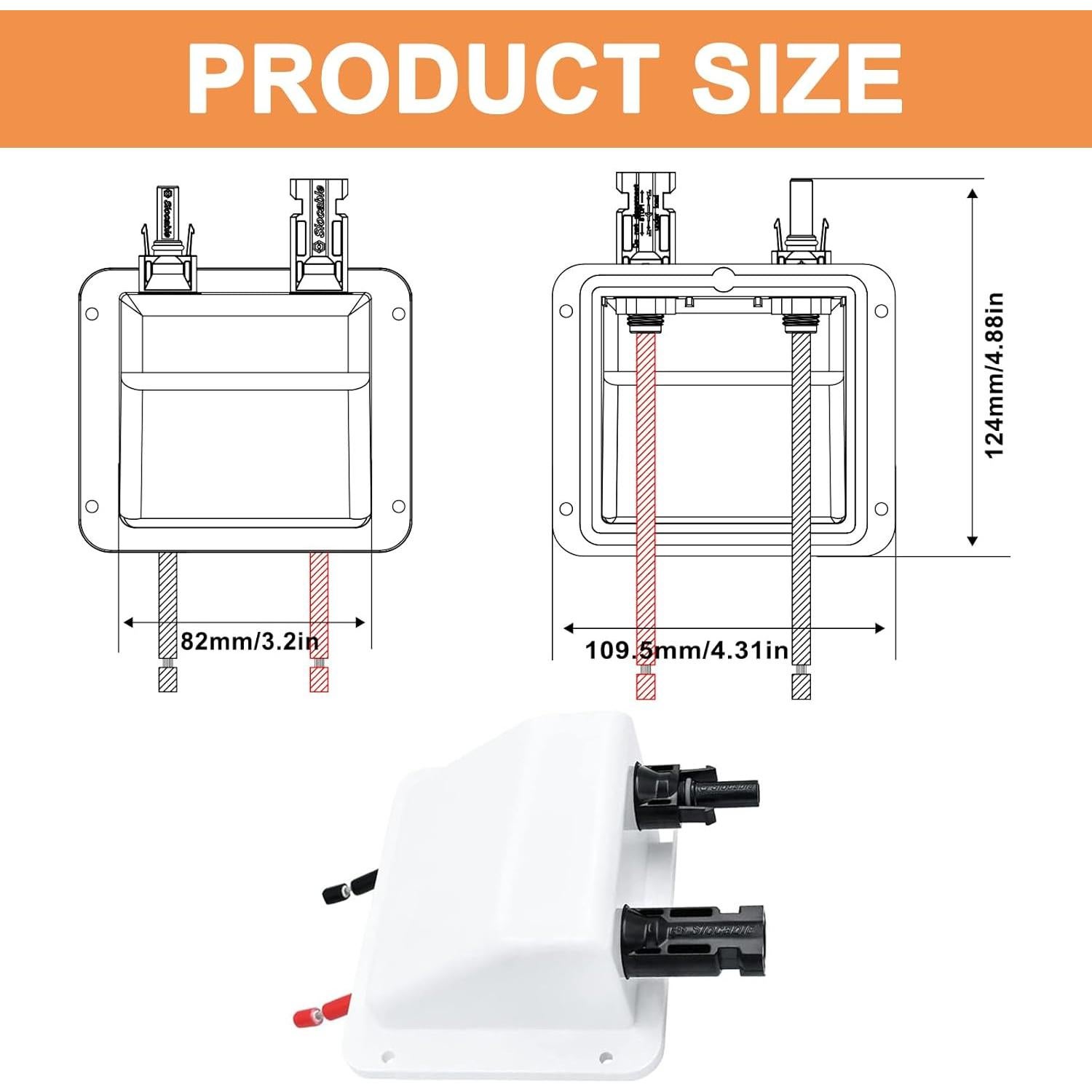 Entrada de Cable Solar Trisinger 0.1m 10AWG Doble Conector UV