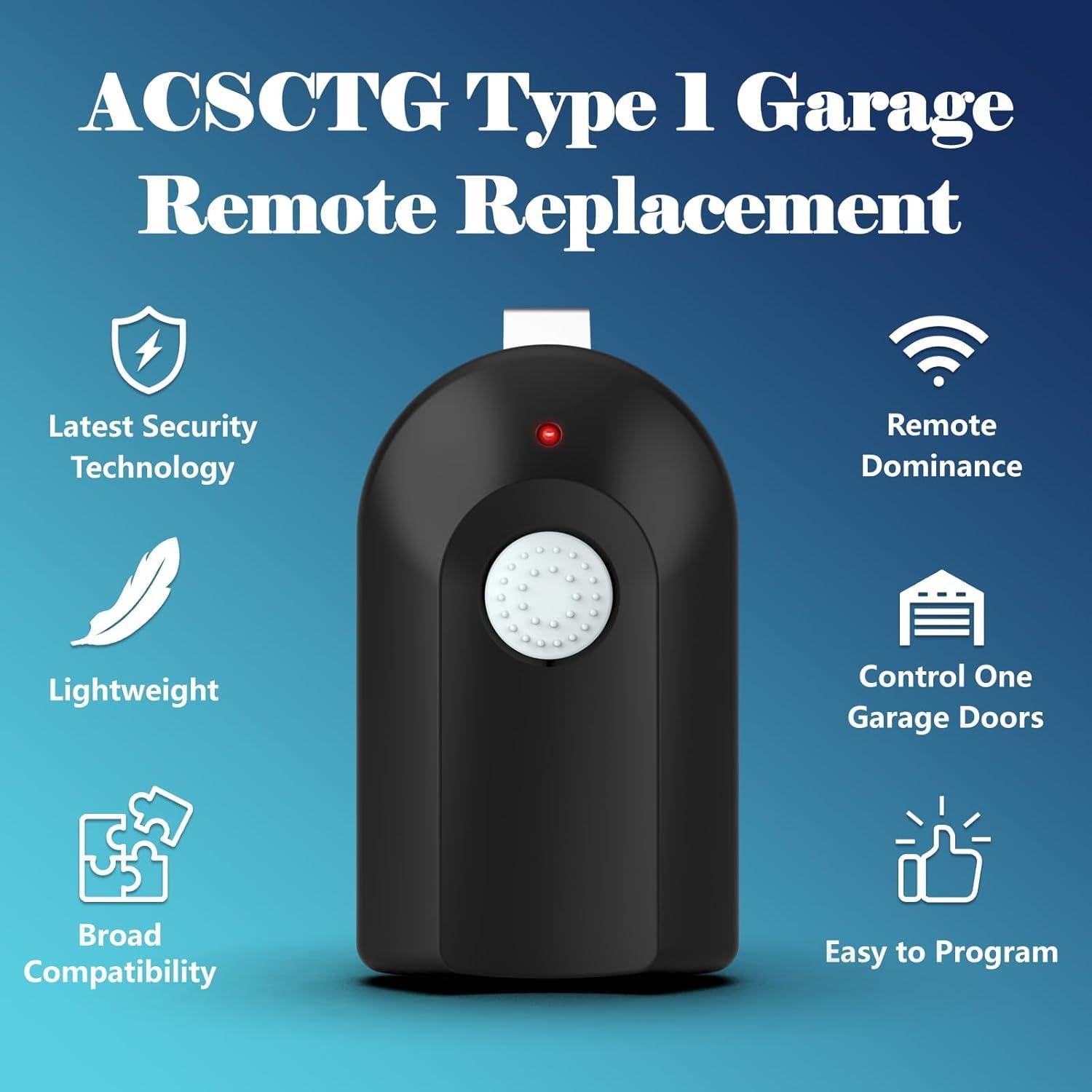 Control Remoto Ezyopenteck ACSCTG Tipo 1 para Genie Intellicode