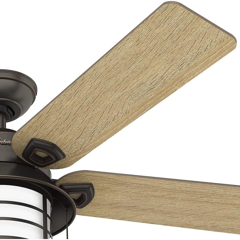 Ventilador de Techo Hunter Key Biscayne 54" Onyx Bengal LED