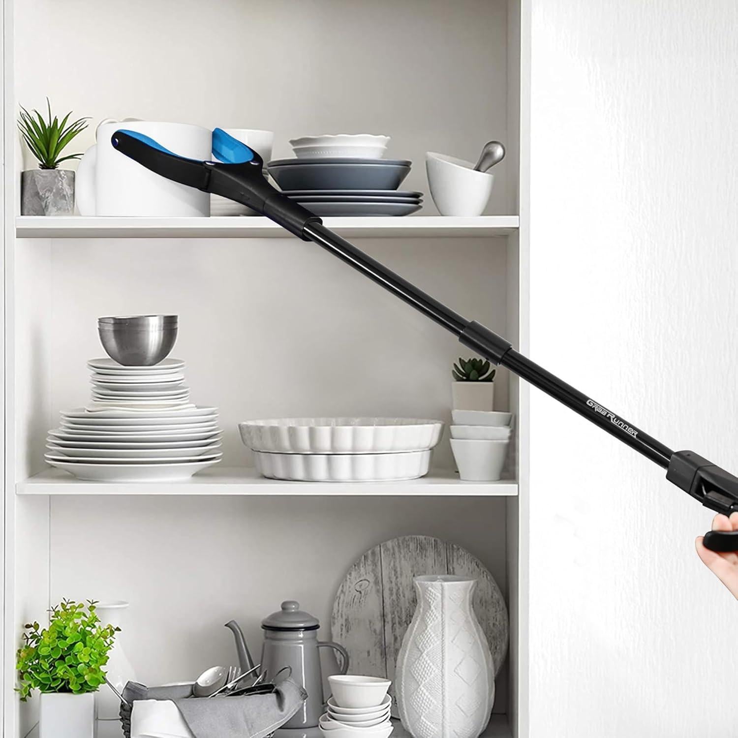 Herramienta de agarre plegable GrabRunner 81 cm azul con cabeza magnética