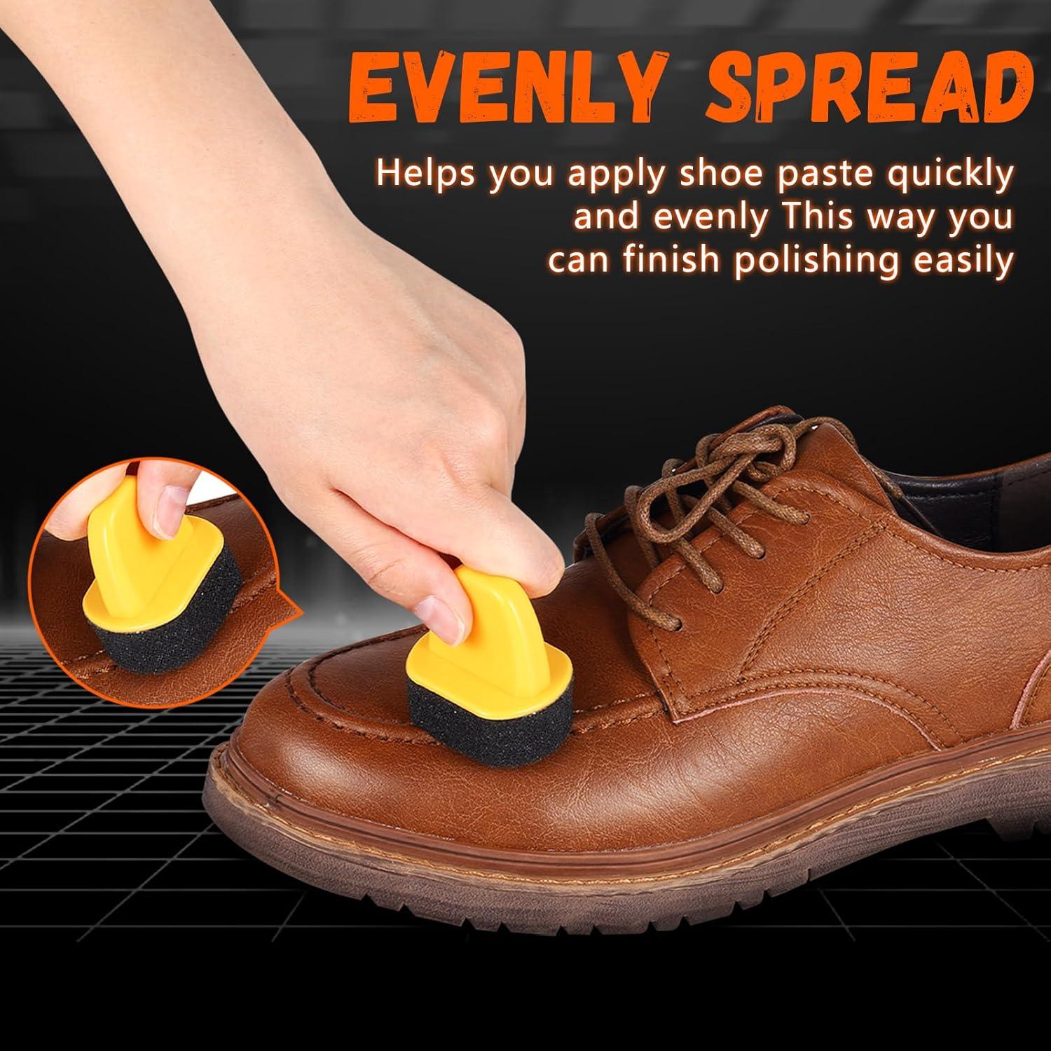 Juego de 10 Aplicadores de Esponja ZJoey para Zapatos de Cuero