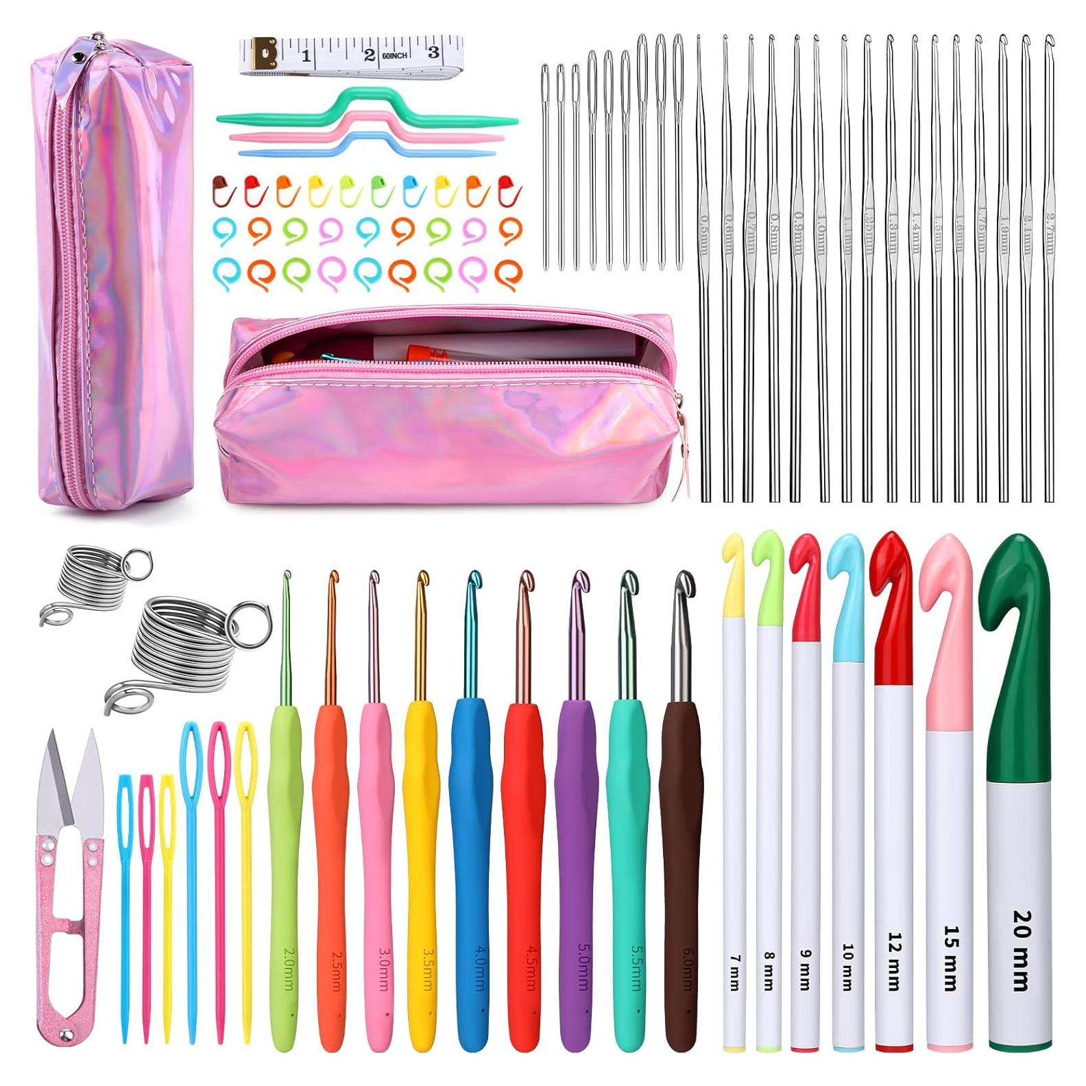 Juego de Ganchillos Yizzvb 87 Piezas Ergonomicos Multicolor